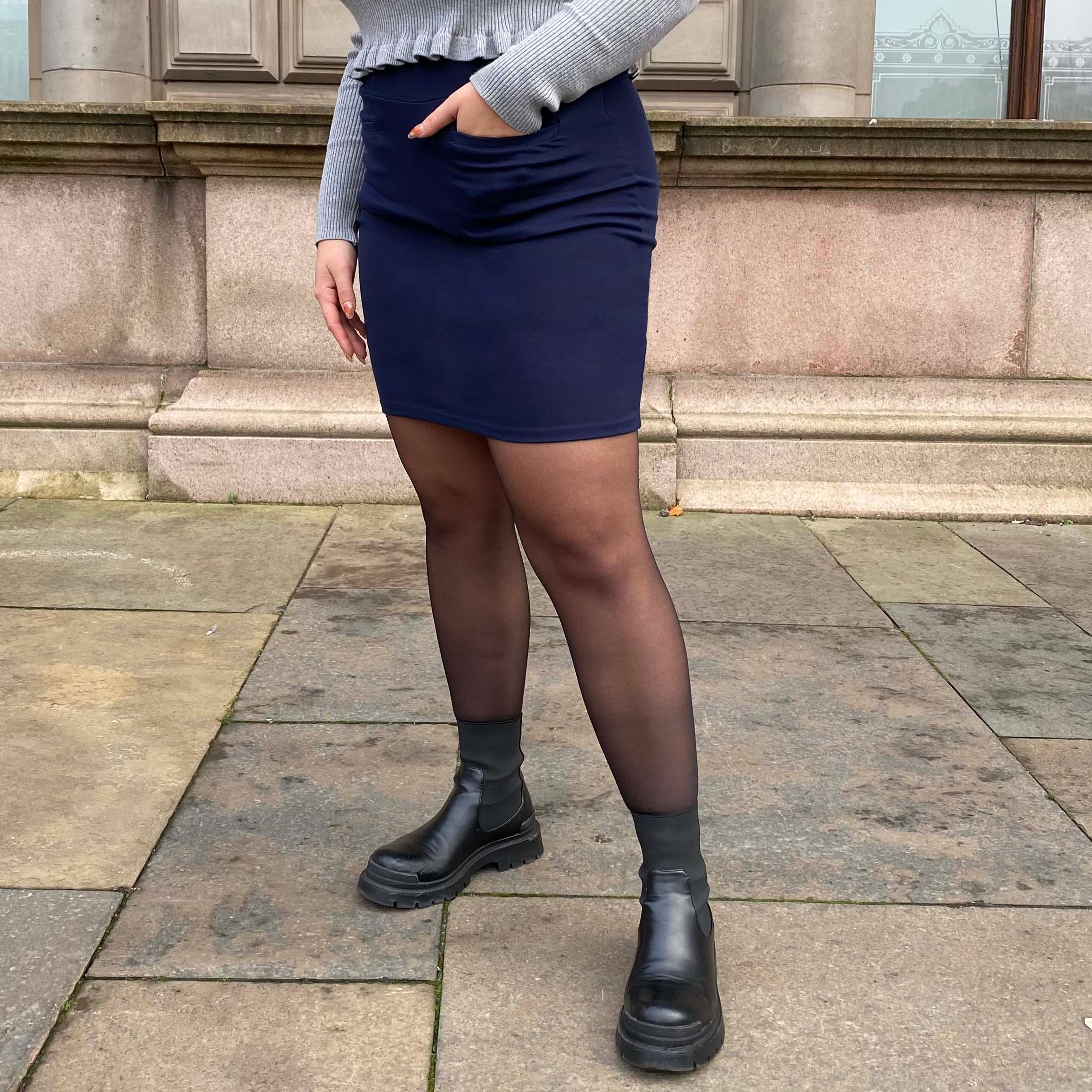 Mini Skirt - Navy - Image 4