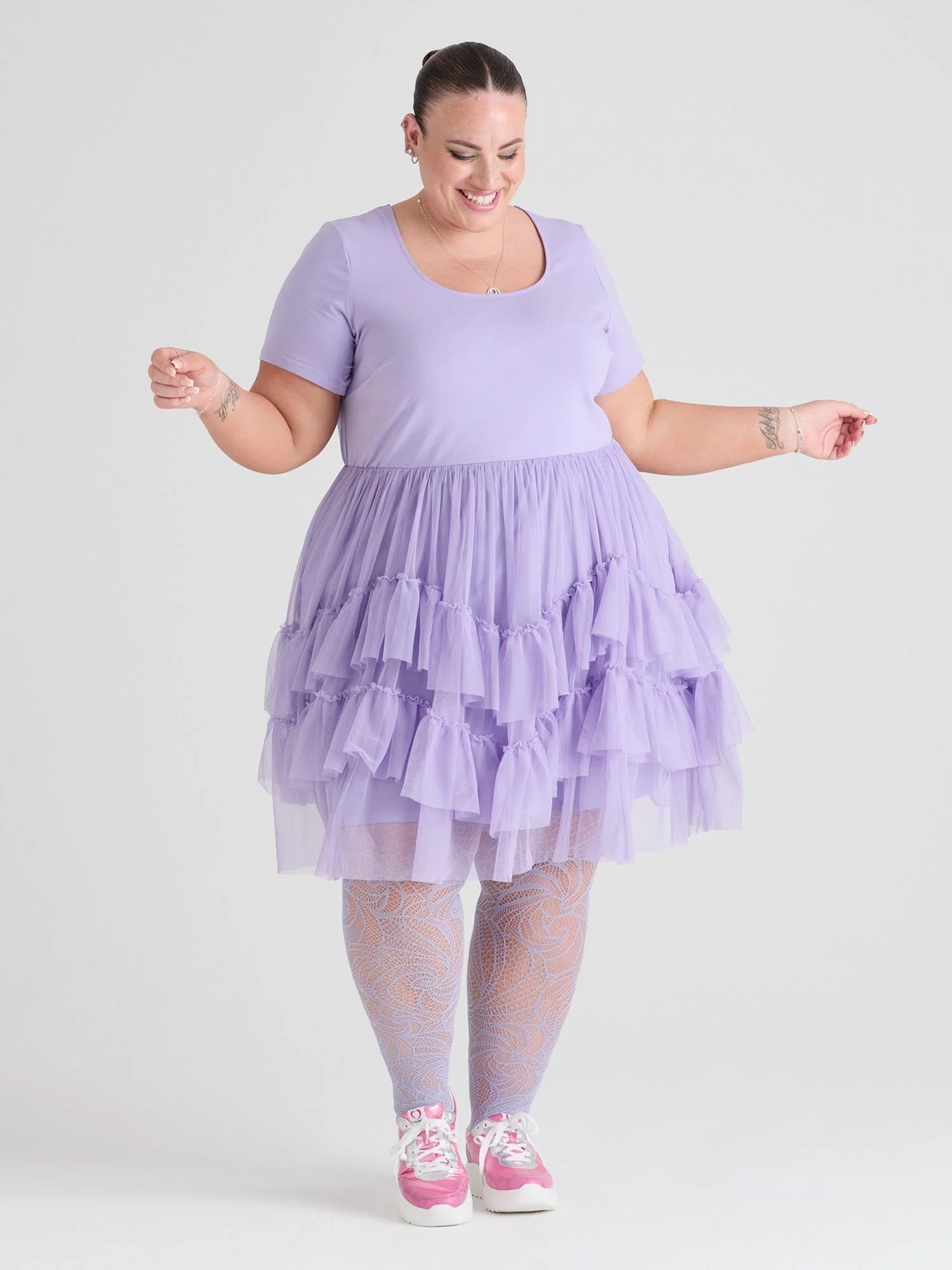 Tee Mesh Dress - Lavender Fields - Image 10