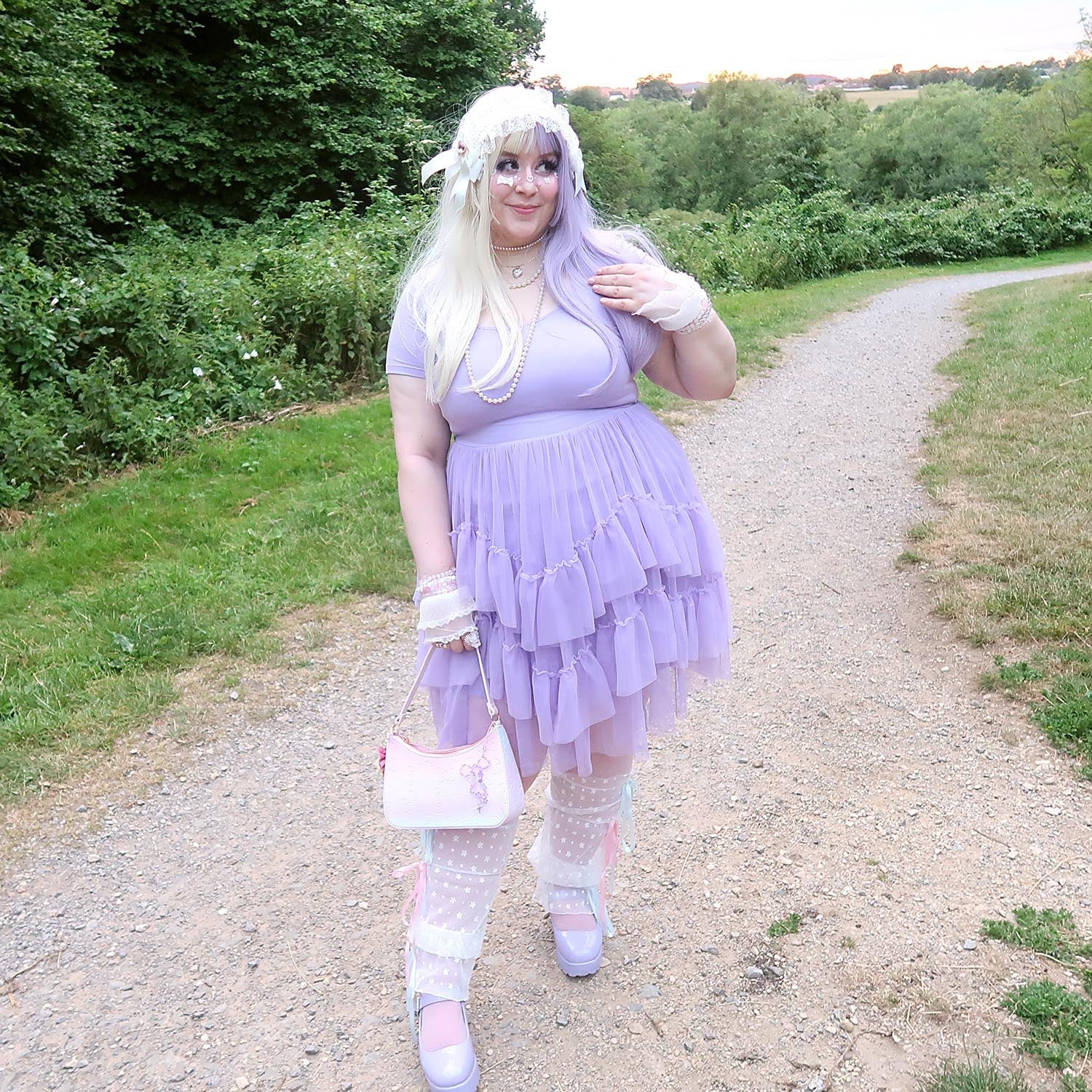 Tee Mesh Dress - Lavender Fields - Image 14
