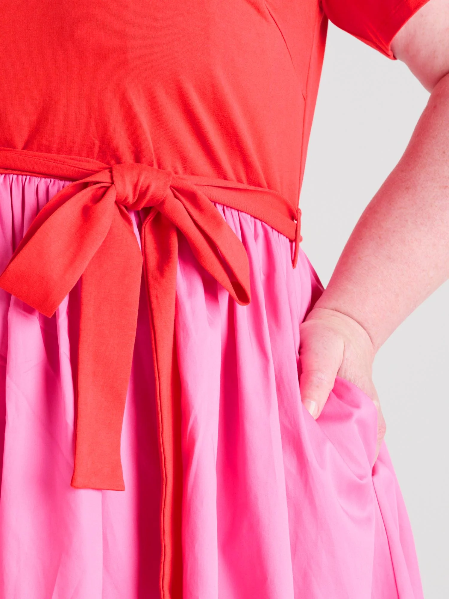Poplin Tee Dress - Sangria/Pink Lady - Image 7