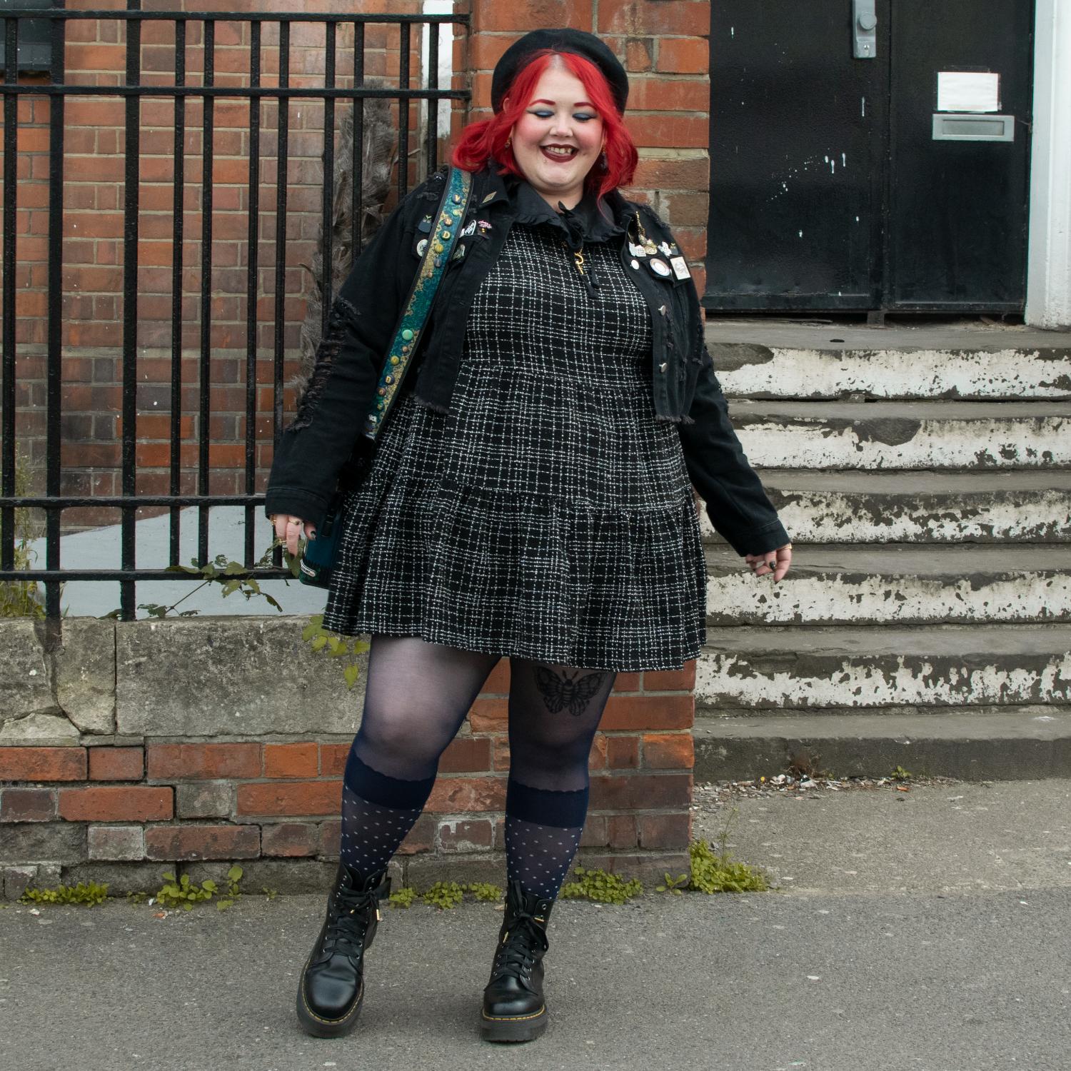 Seoul Chic Faux Sock Tights - Navy - Image 4