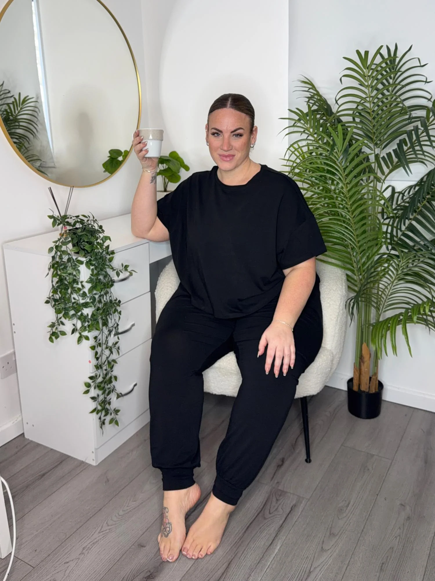 Organic Cotton PJs - Plain Black - Image 6