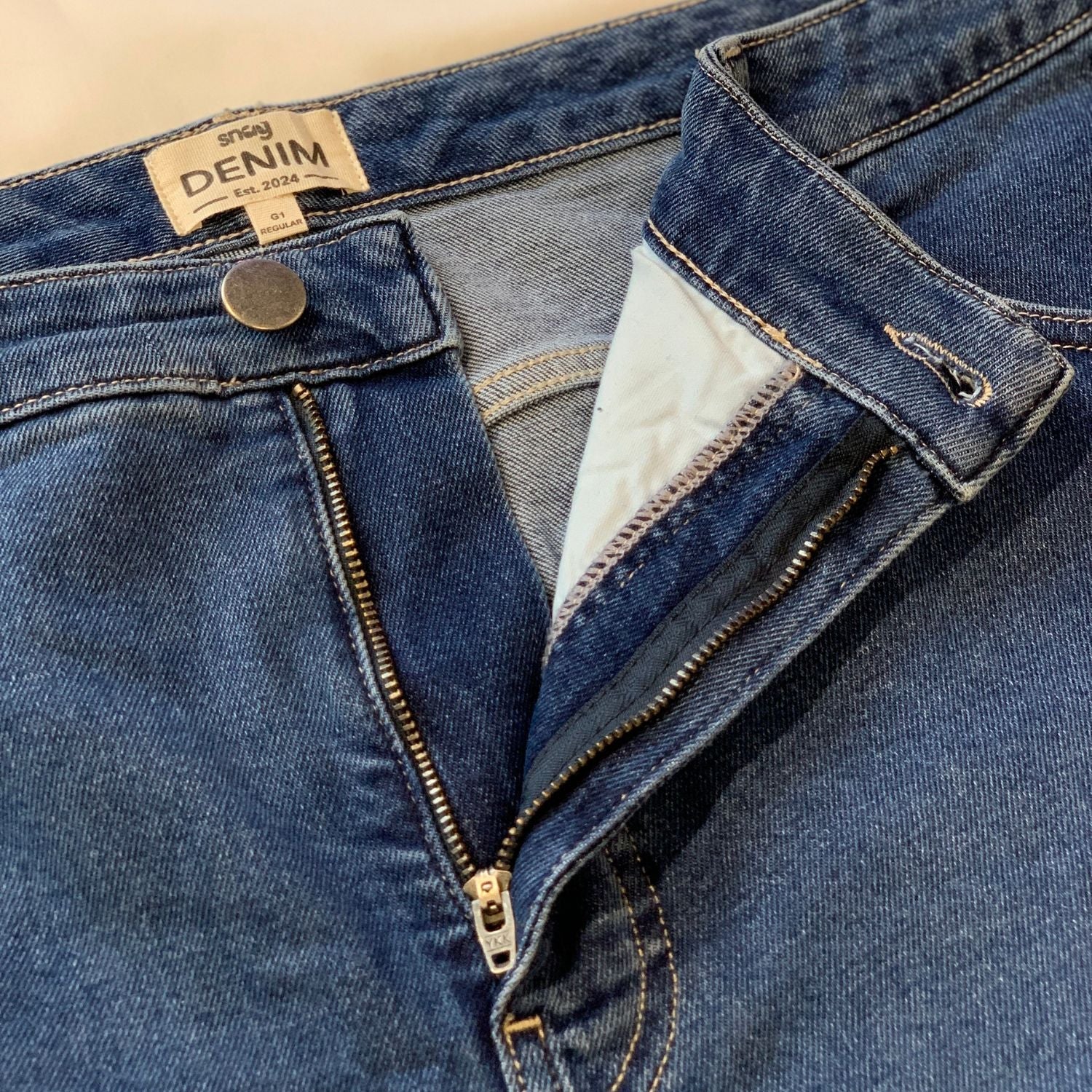 Organic Mom Jeans - Atlantic - Image 23