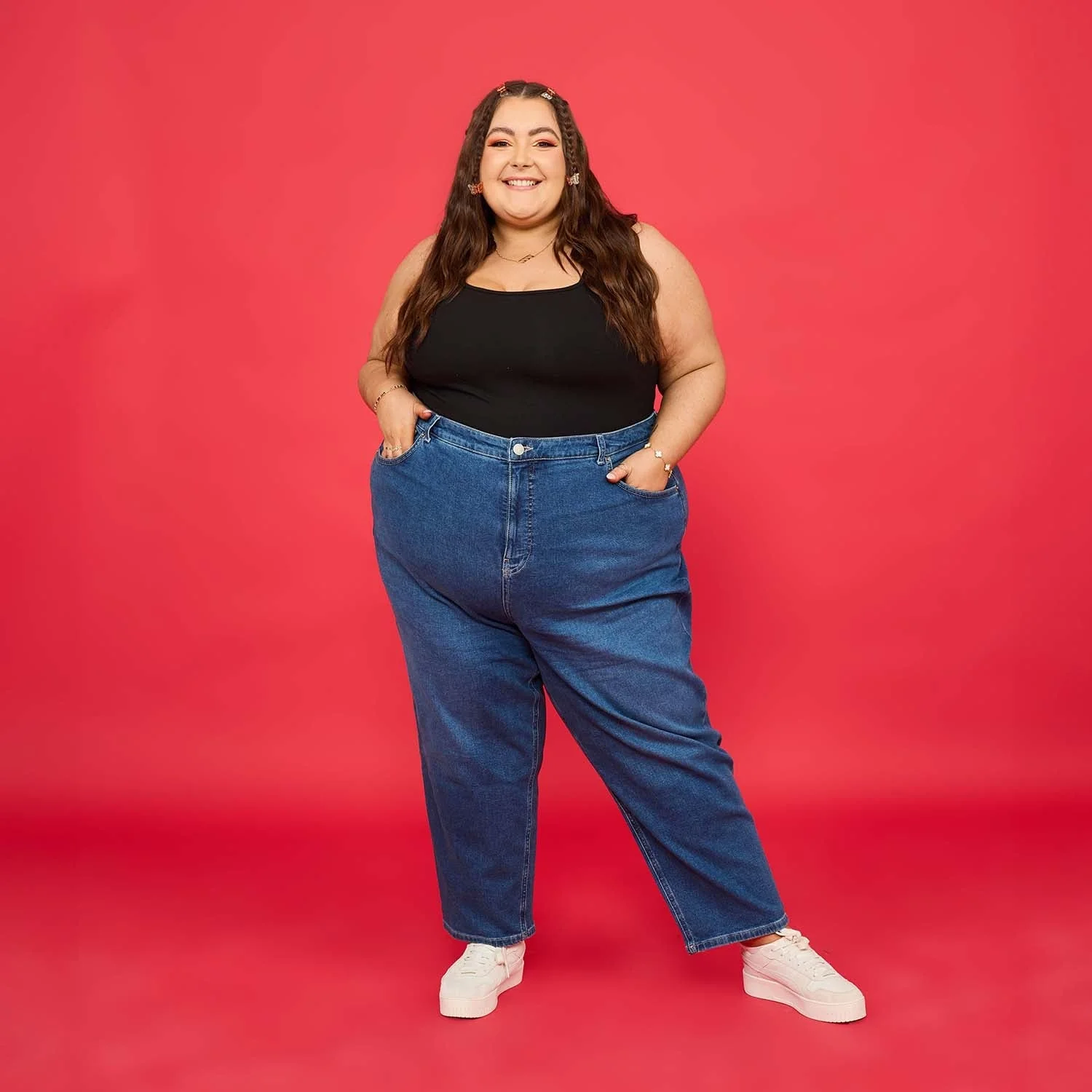 Organic Mom Jeans - Atlantic - Image 8