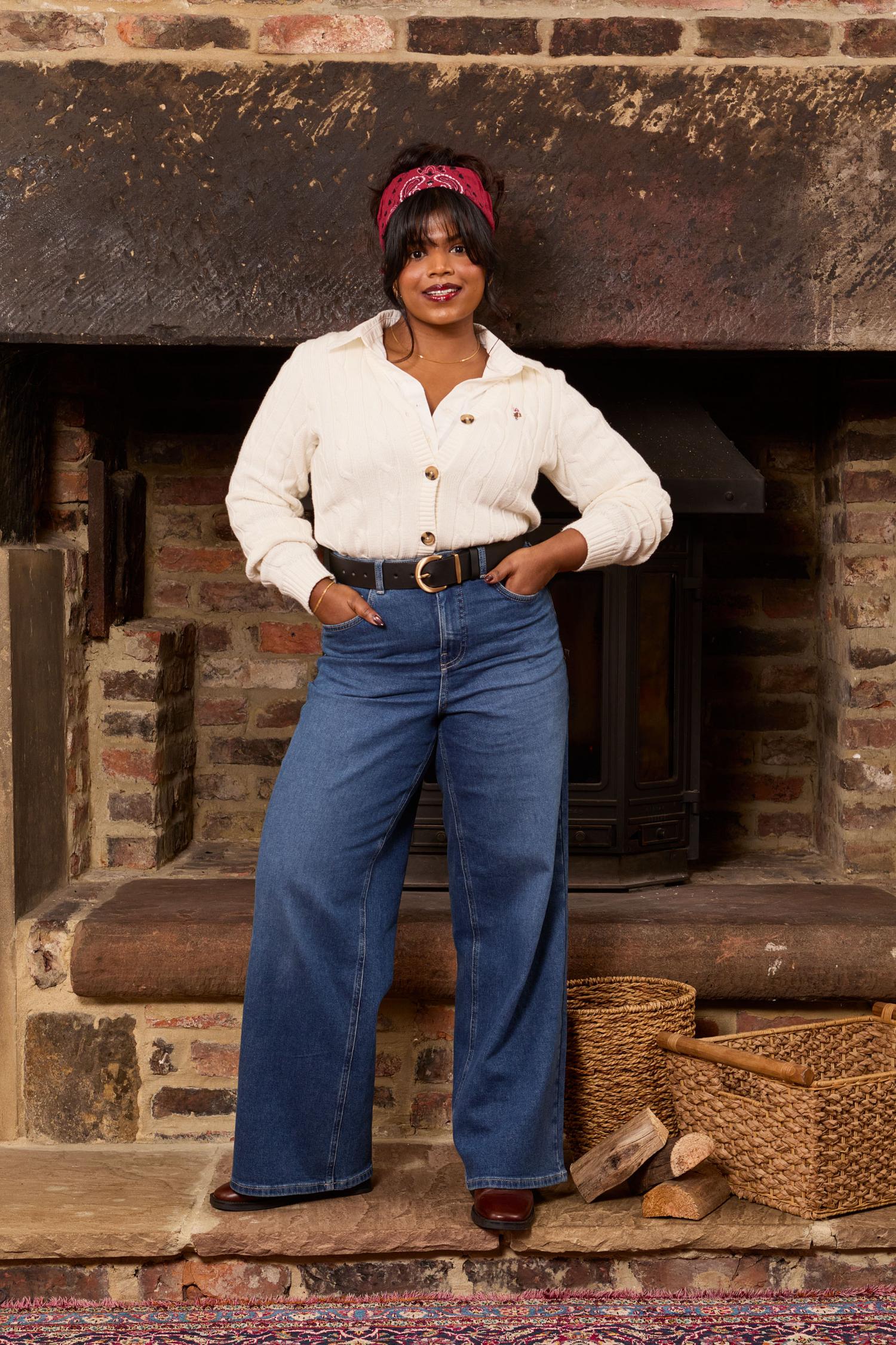 Organic Wide Leg Jeans - Atlantic - Image 14