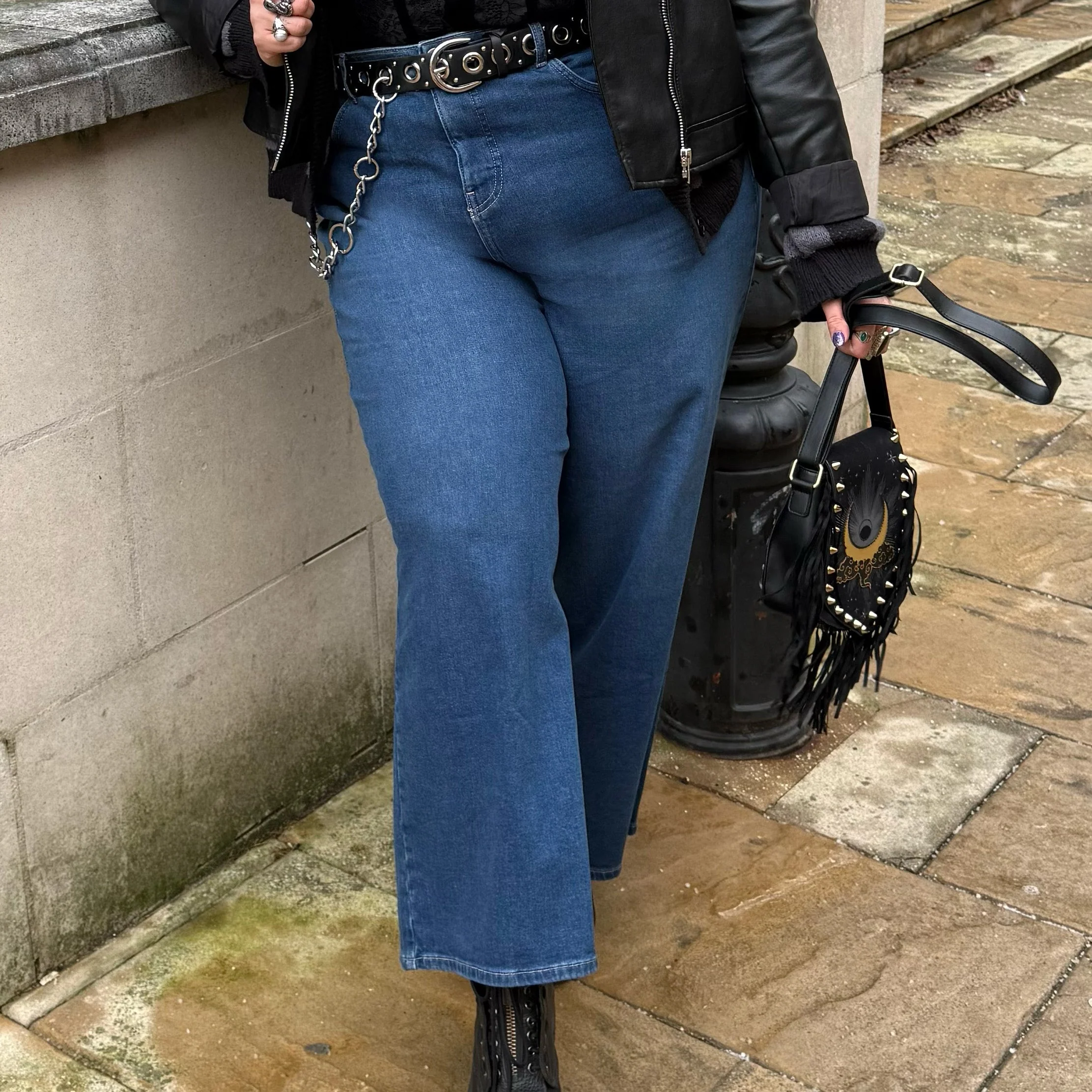 Organic Wide Leg Jeans - Atlantic - Image 19