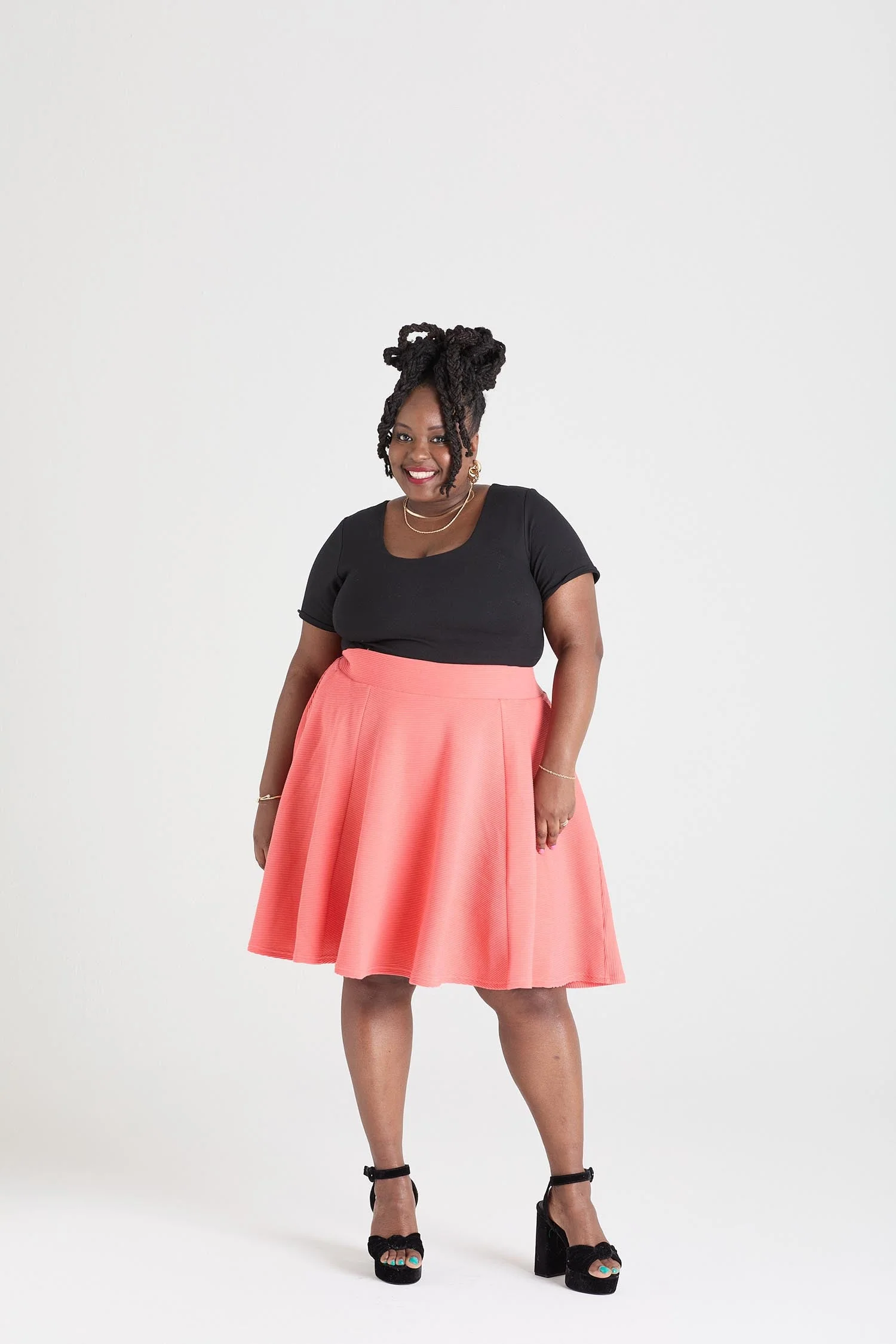 Ottoman Flare Skirt - Spiced Coral - Image 15