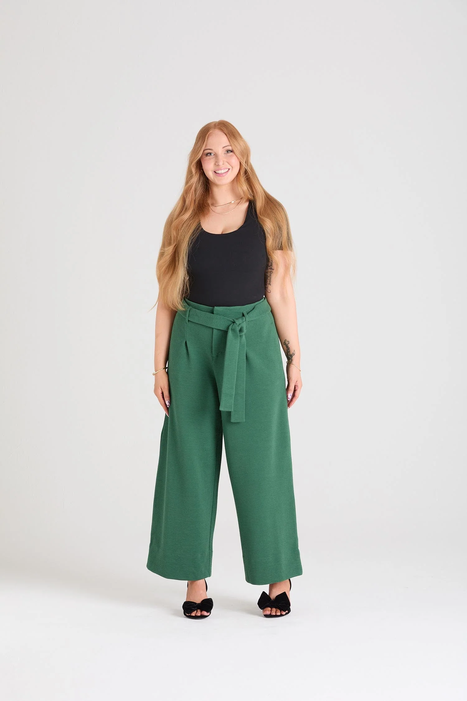 Ottoman Wide Leg Tailored Trousers  - Petit Pois - Image 11