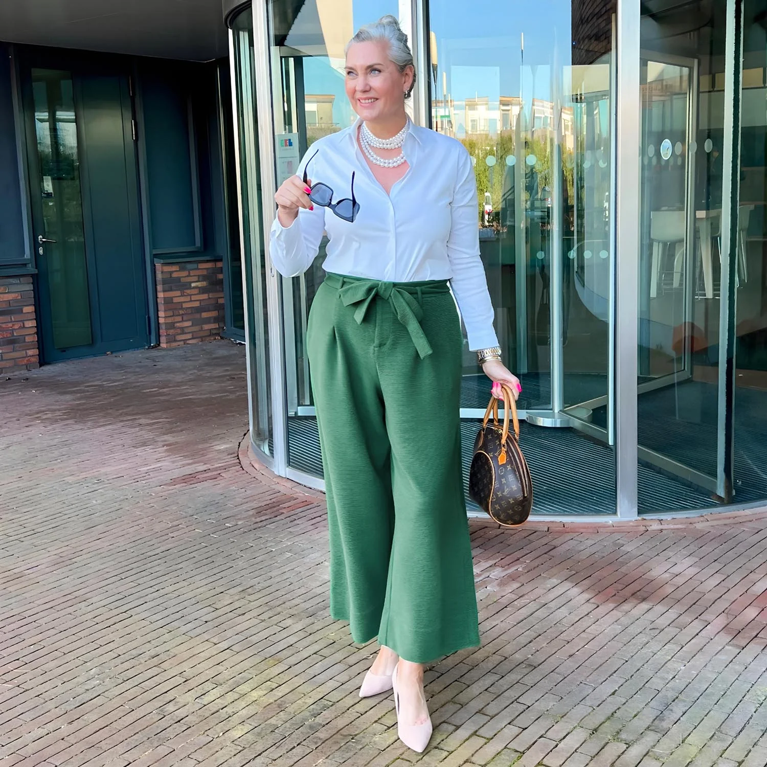 Ottoman Wide Leg Tailored Trousers  - Petit Pois - Image 4
