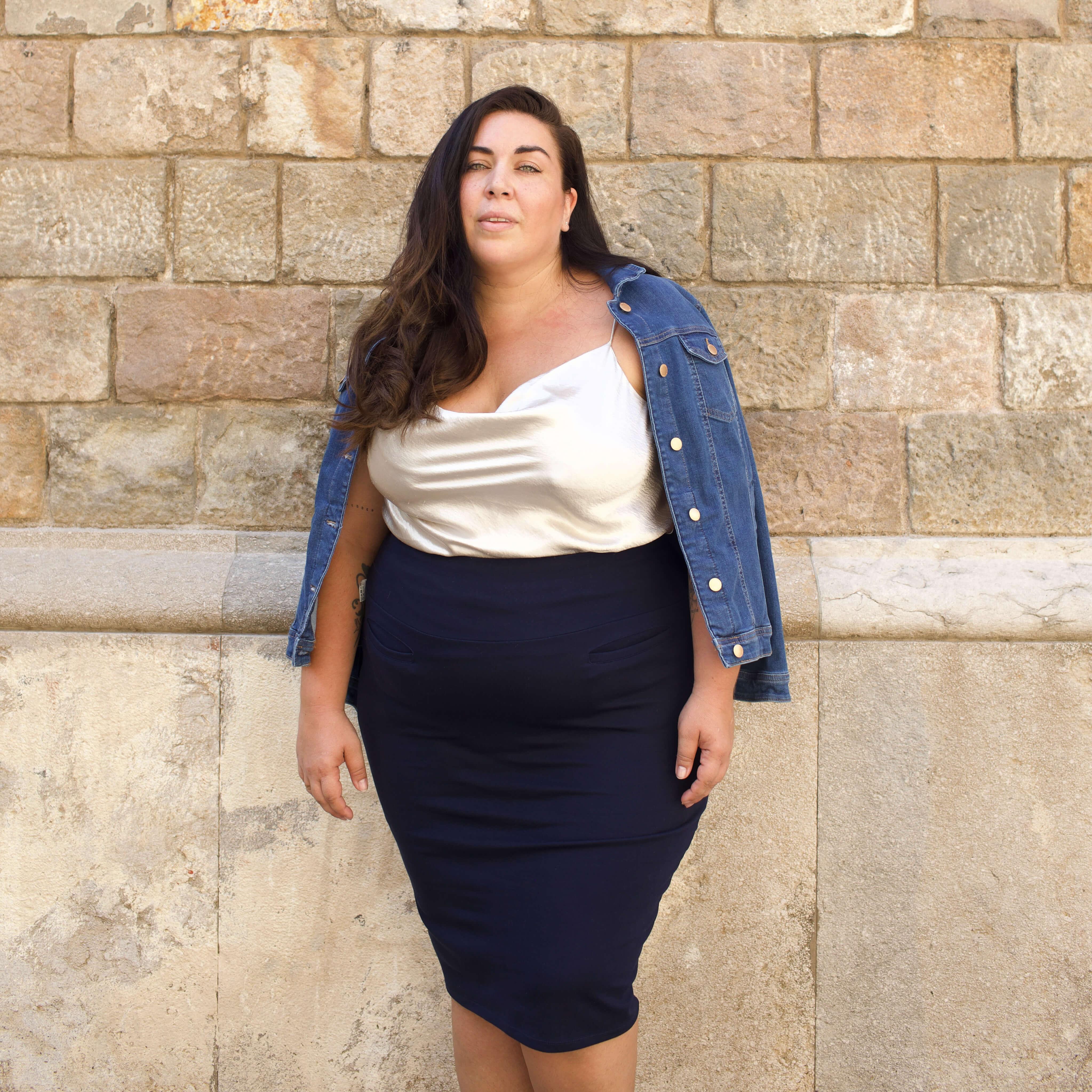 Pencil Skirt - Navy - Image 3