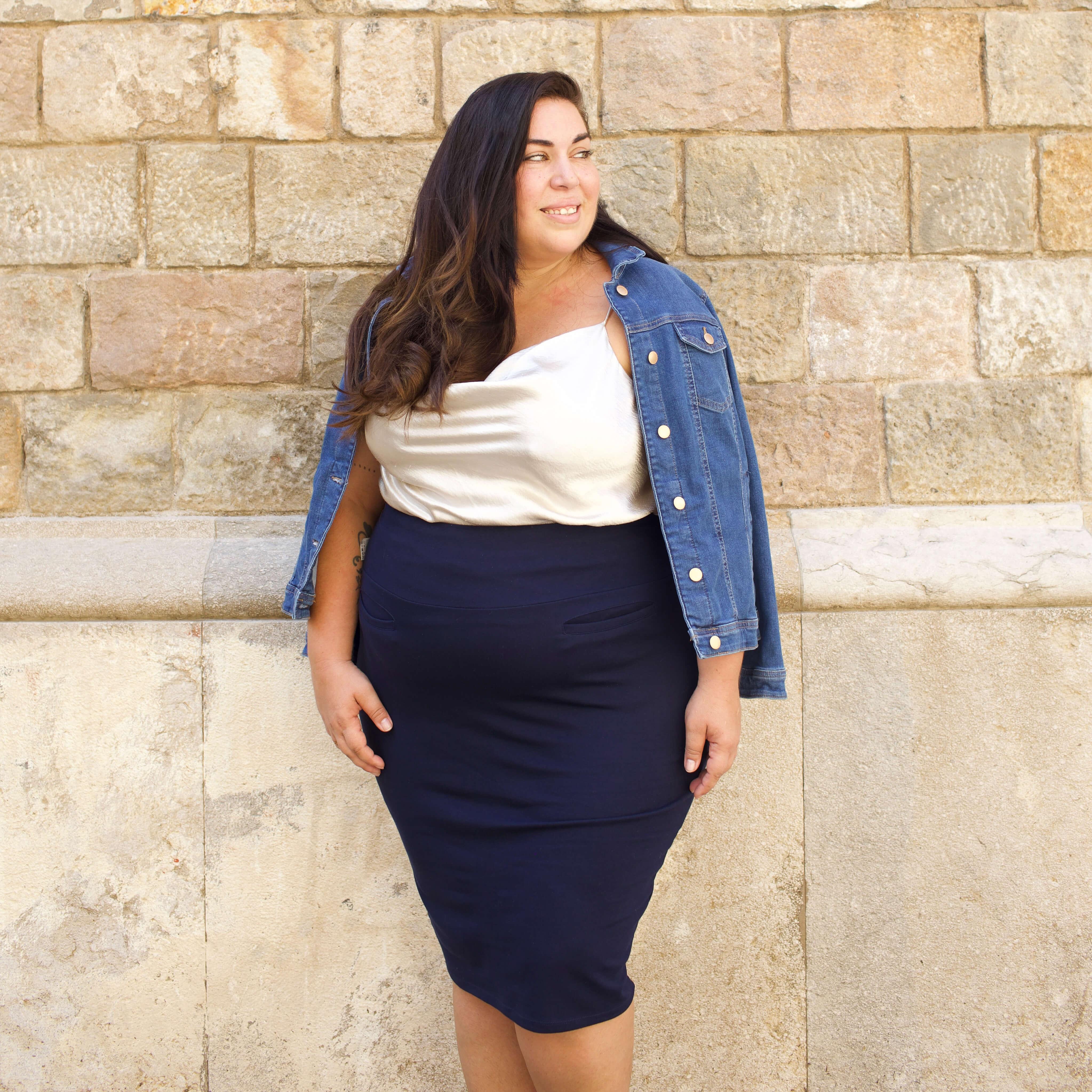 Pencil Skirt - Navy - Image 8