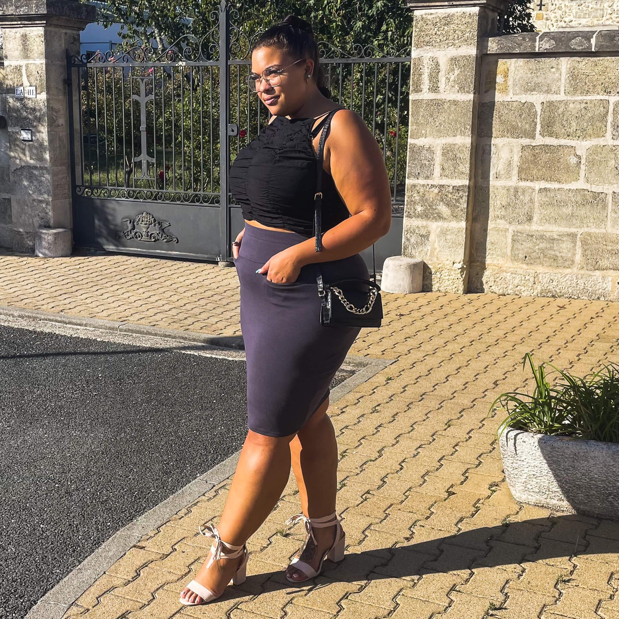Pencil Skirt - Slate Grey - Image 16