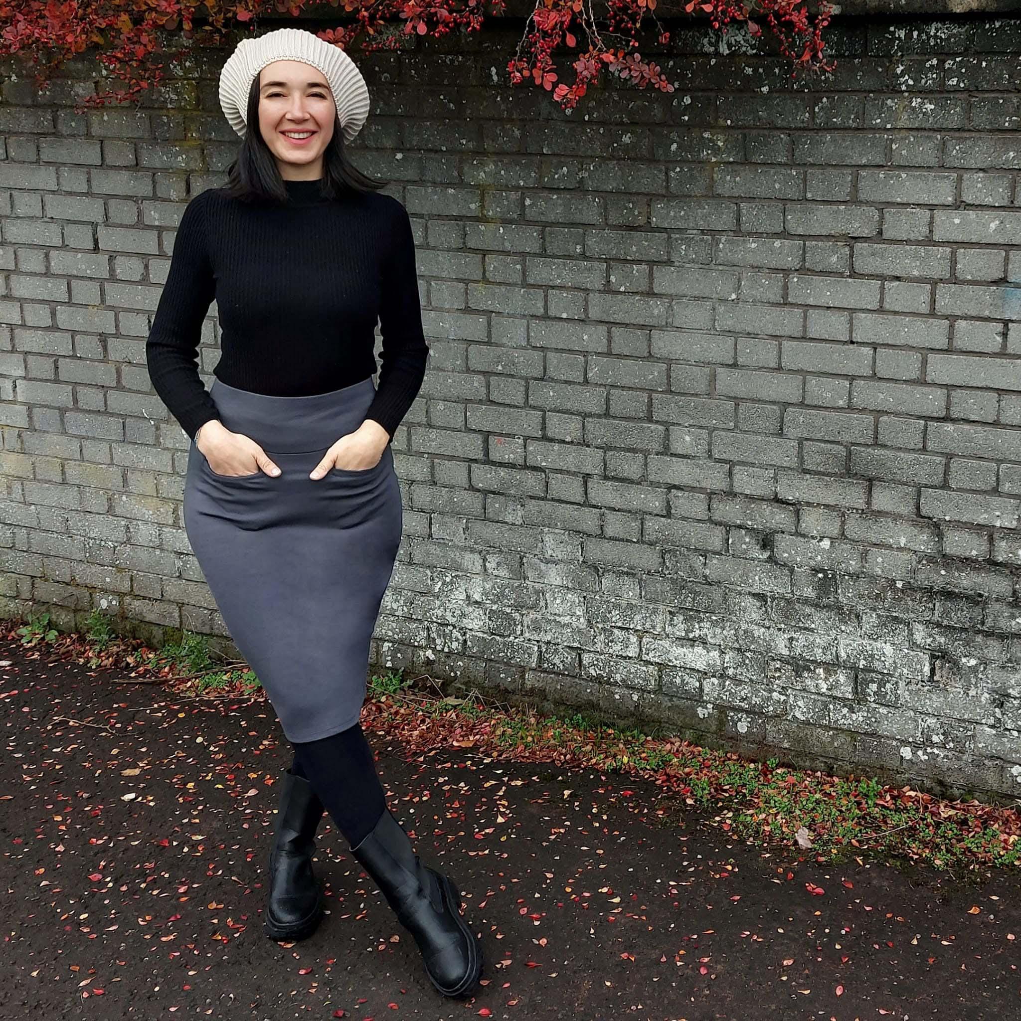 Pencil Skirt - Slate Grey - Image 7