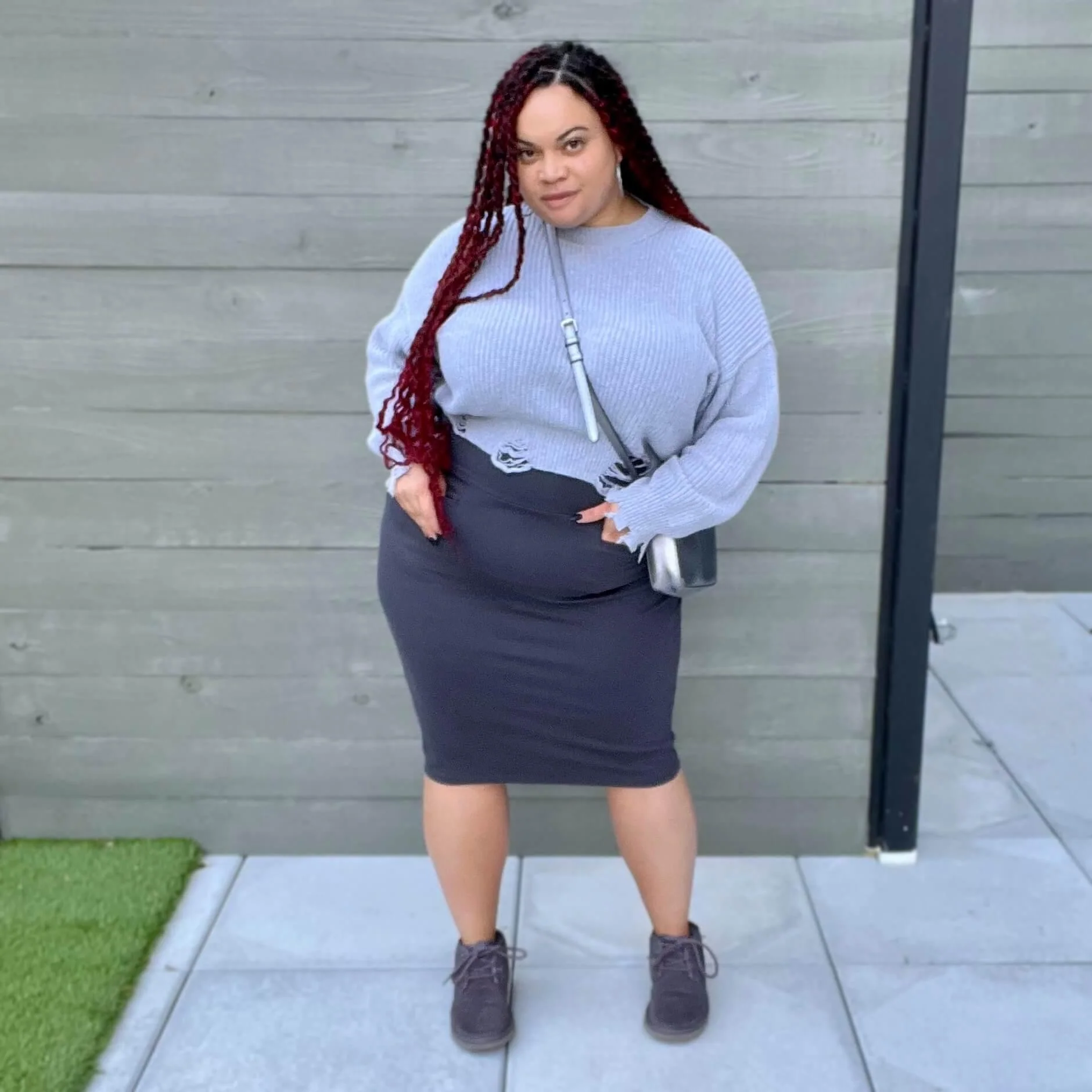 Pencil Skirt - Slate Grey - Image 8