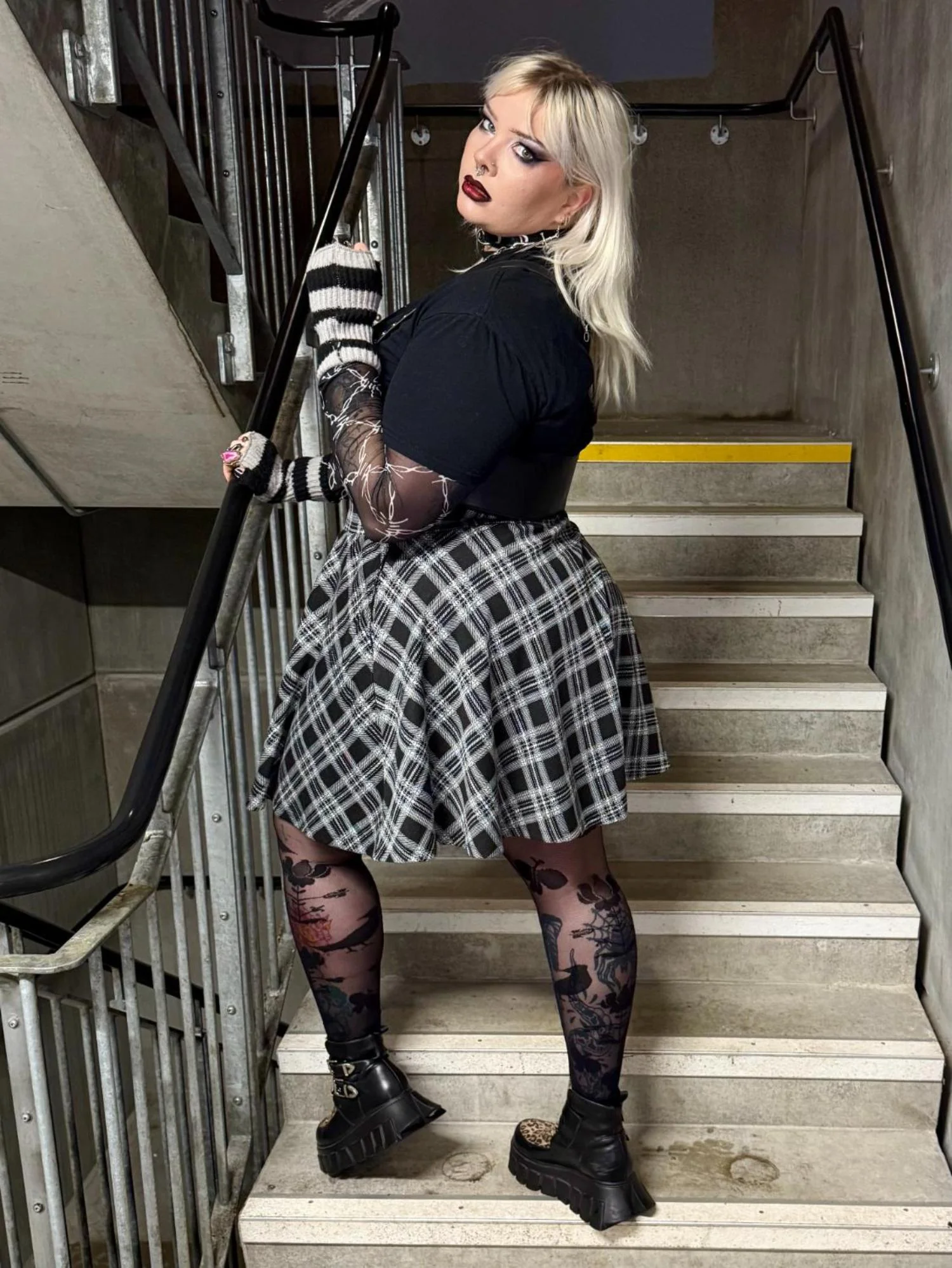 Plaid Flare Skirt - Cairn - Image 16