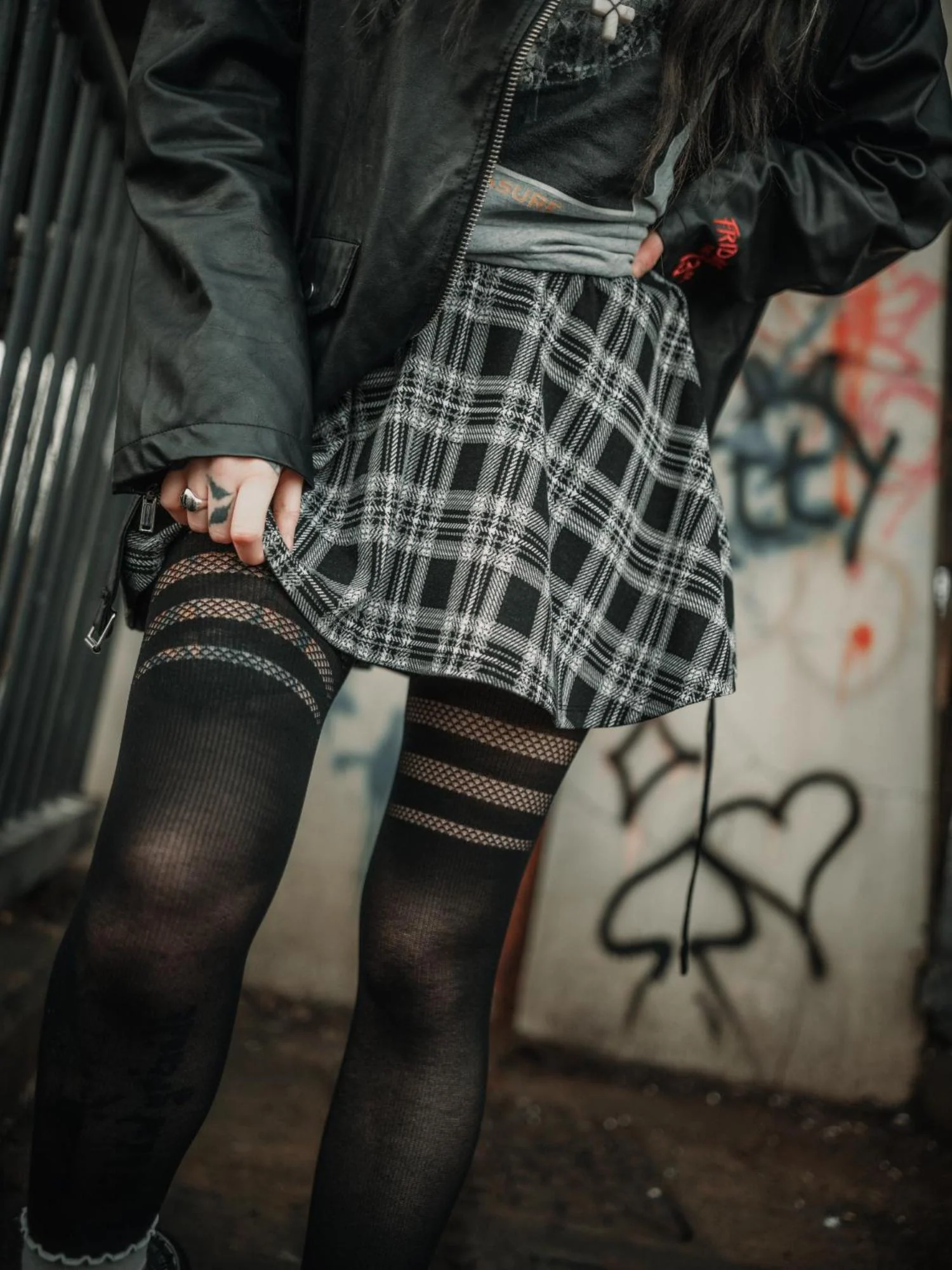 Plaid Mini-Flare Skirt - Cairn - Image 13