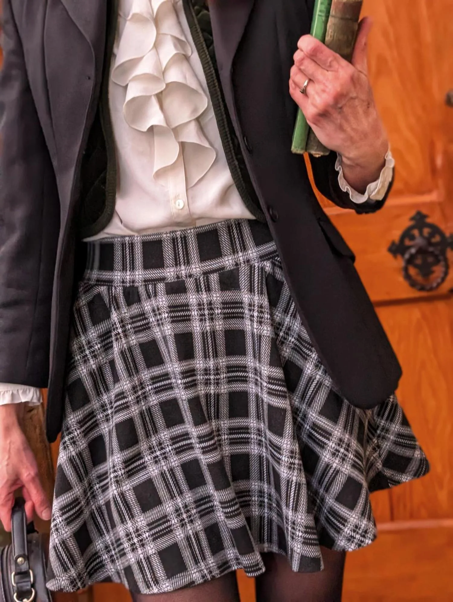 Plaid Mini-Flare Skirt - Cairn - Image 2