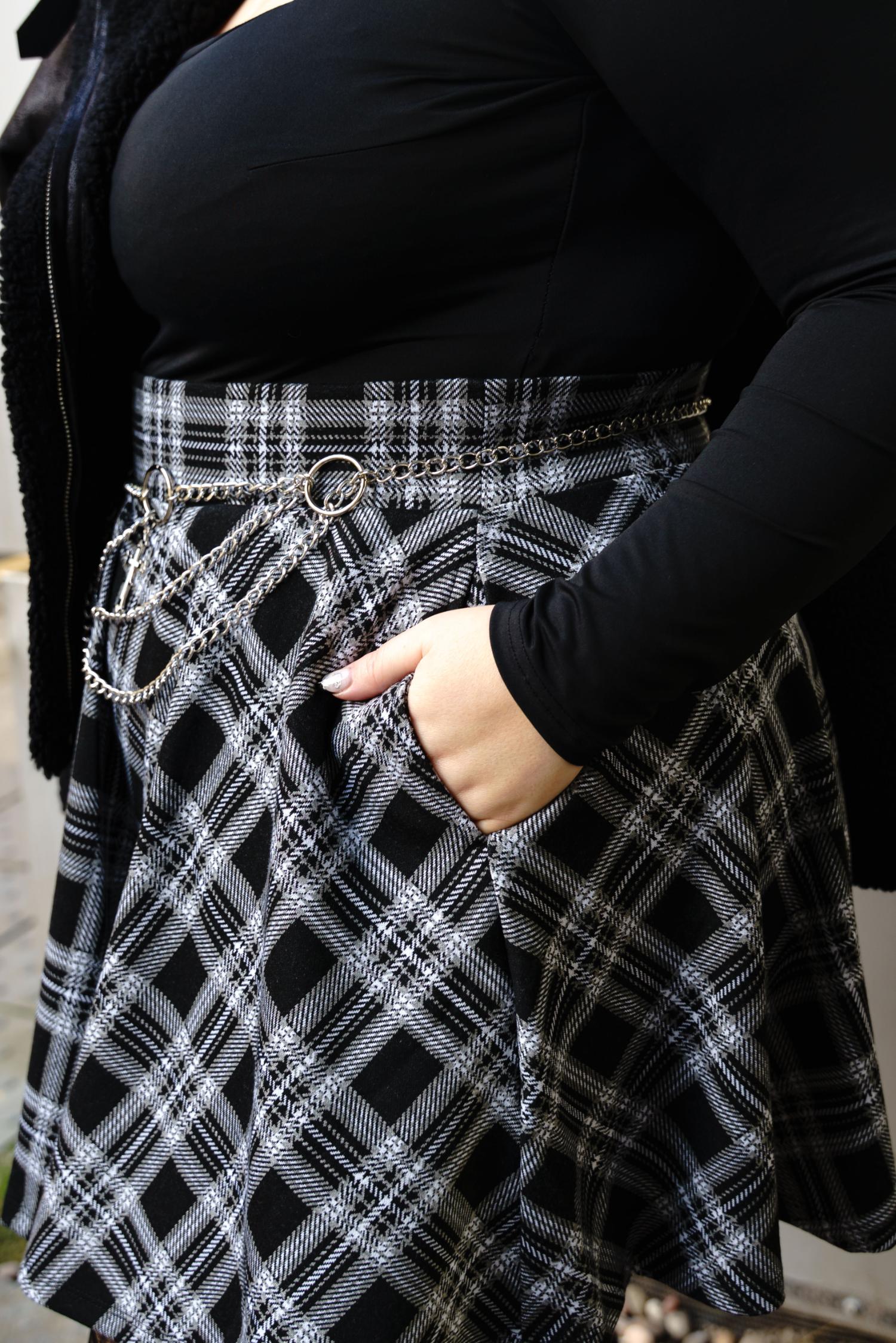 Plaid Mini-Flare Skirt - Cairn - Image 6