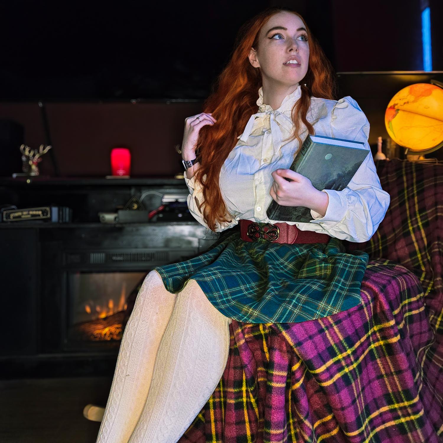 Plaid Mini-Flare Skirt - Glenfern - Image 7