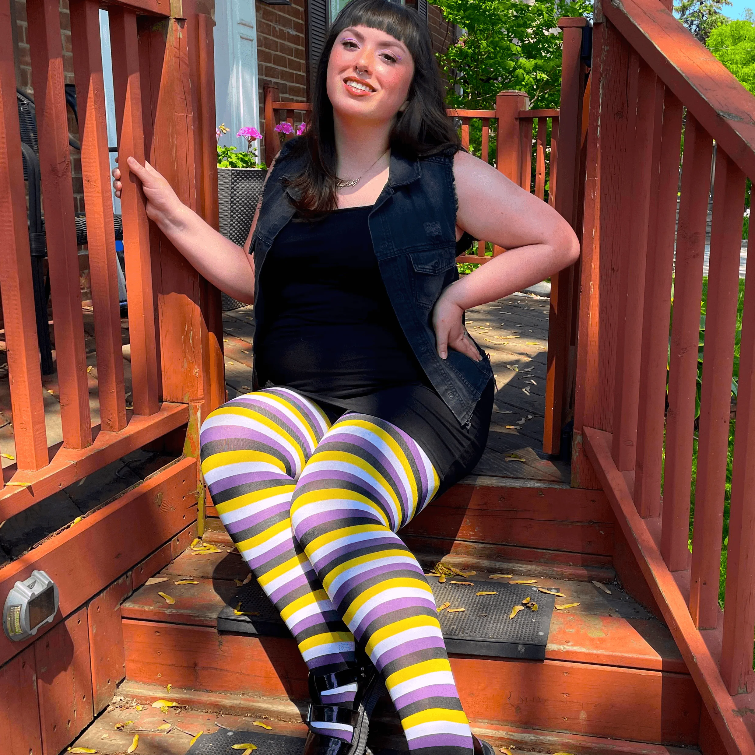 Pride Striped Tights - Elliot - Image 4