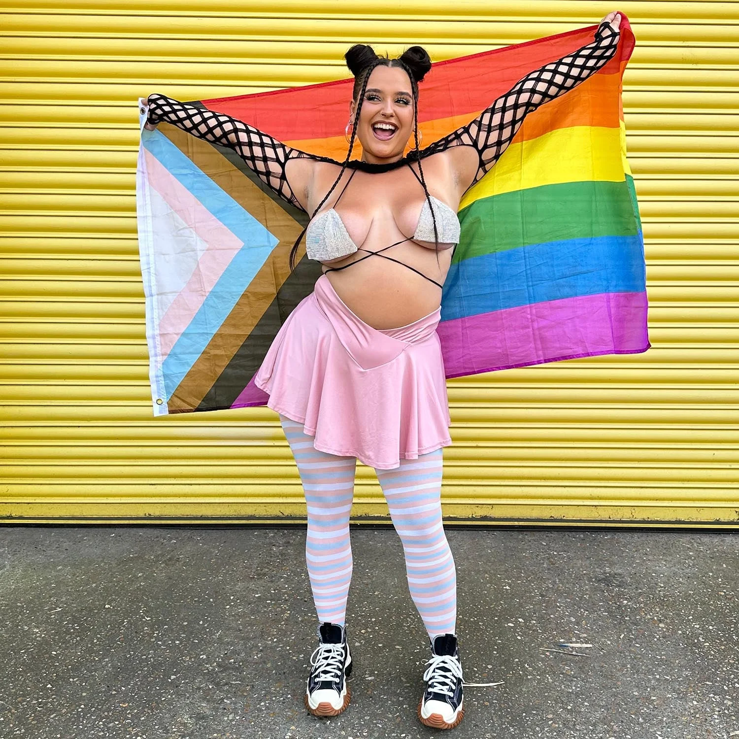 Pride Striped Tights - Laverne