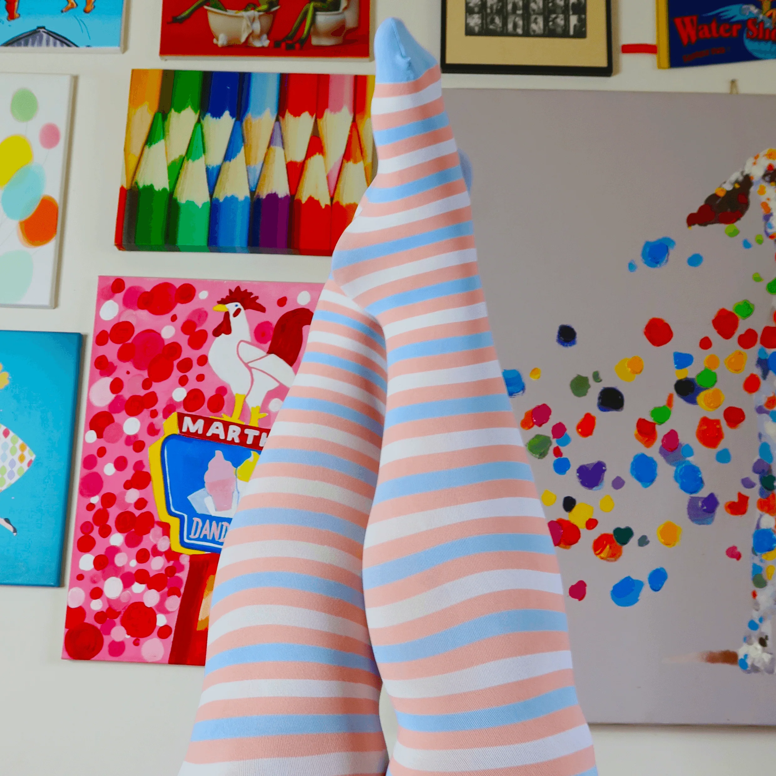 Pride Striped Tights - Laverne - Image 4