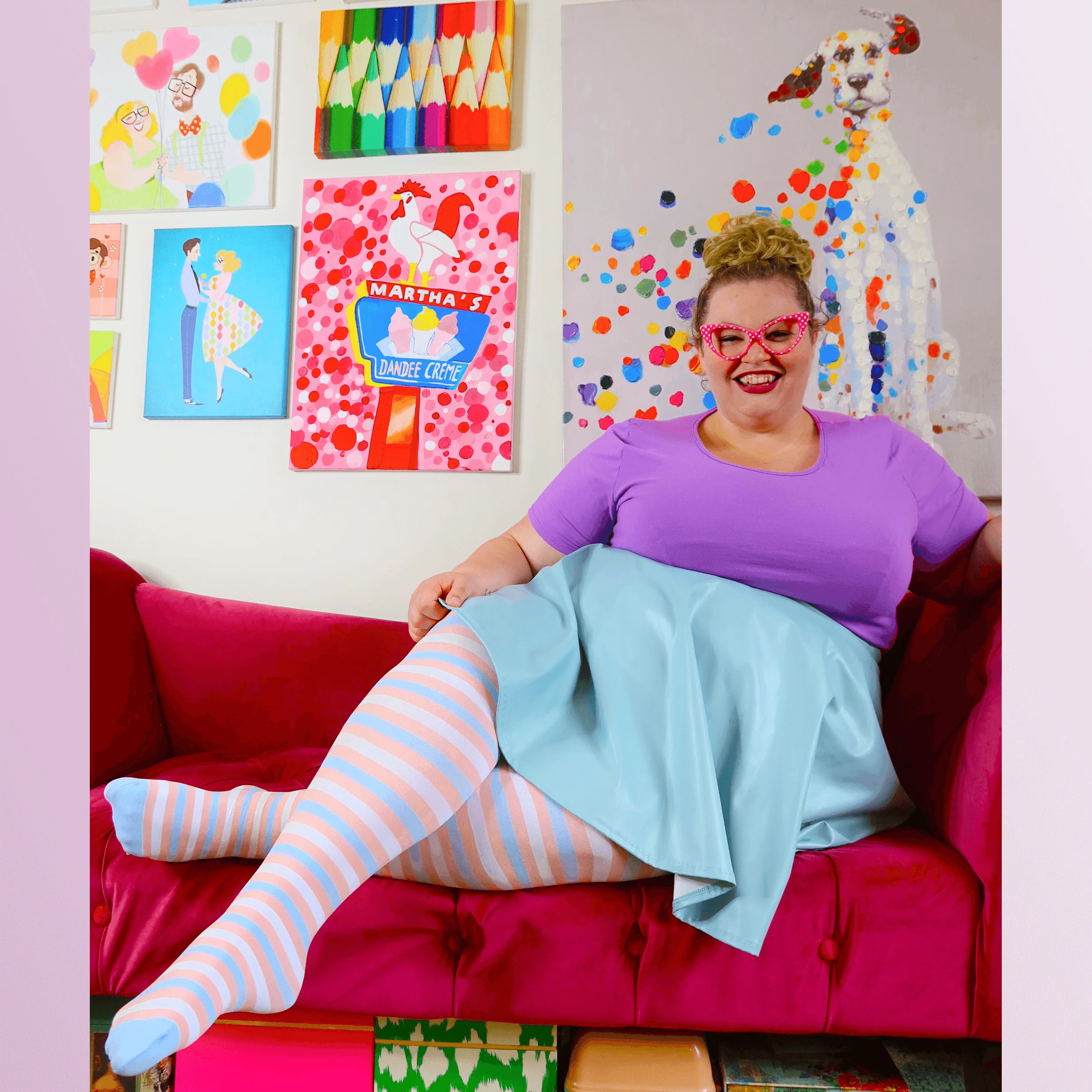 Pride Striped Tights - Laverne - Image 7