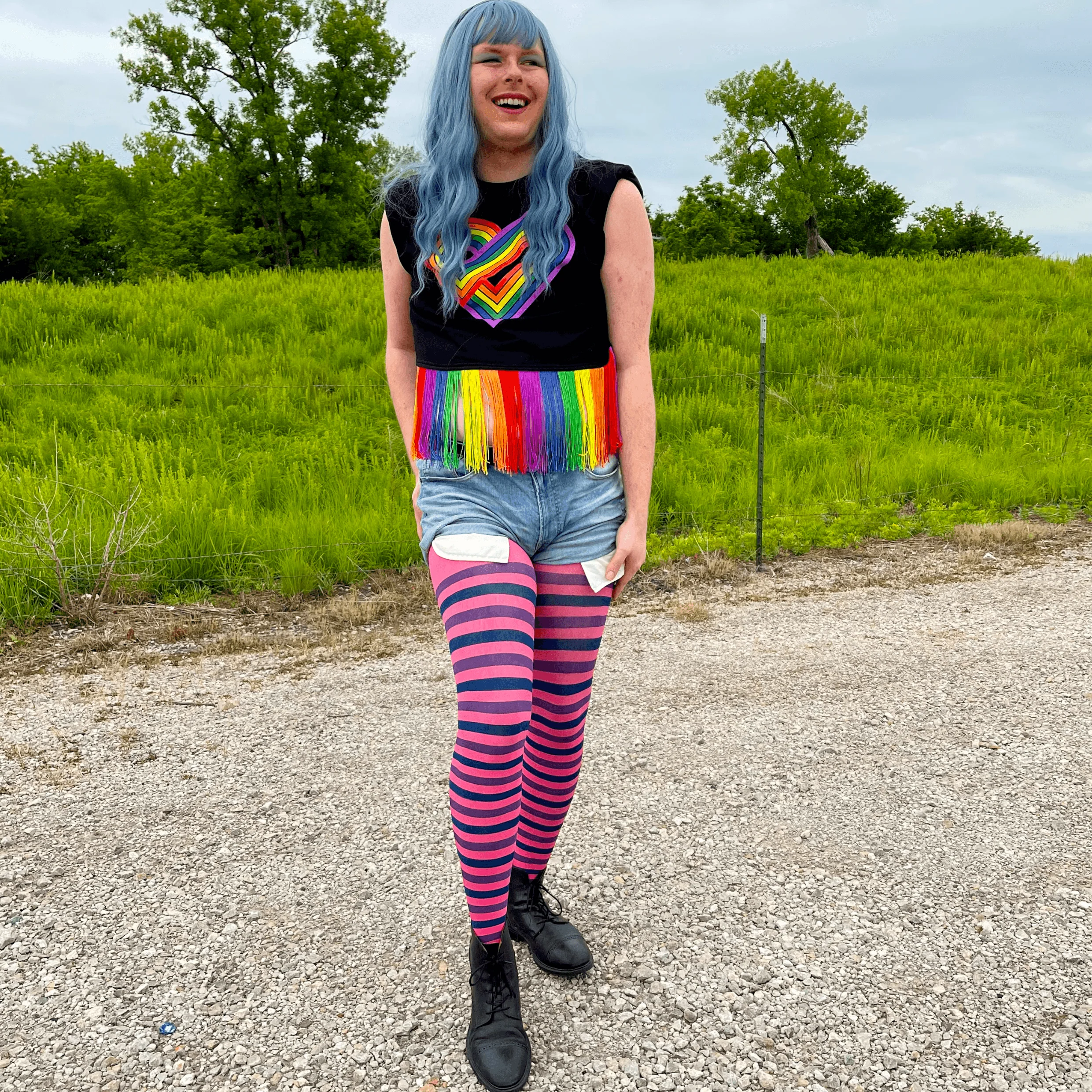 Pride Striped Tights - Lili - Image 11