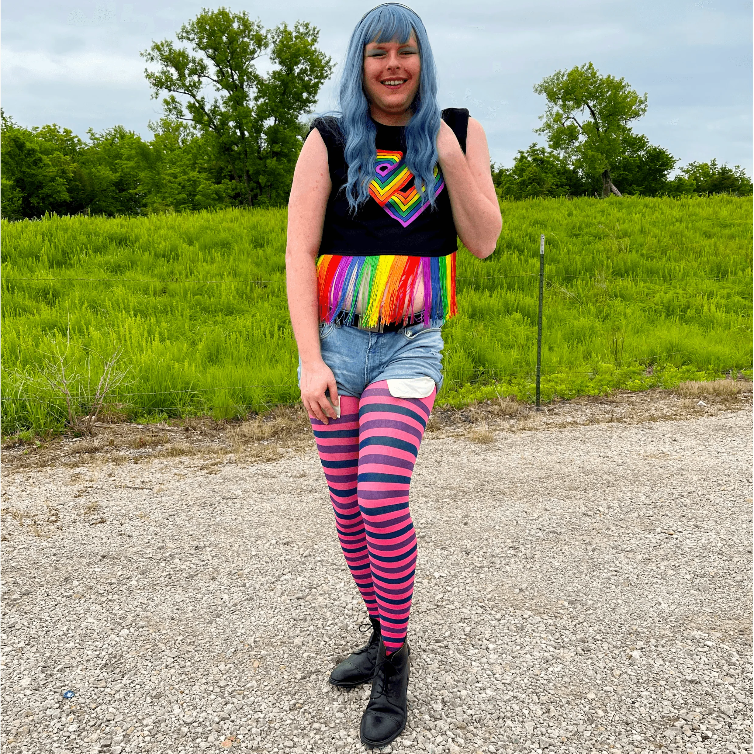 Pride Striped Tights - Lili - Image 13