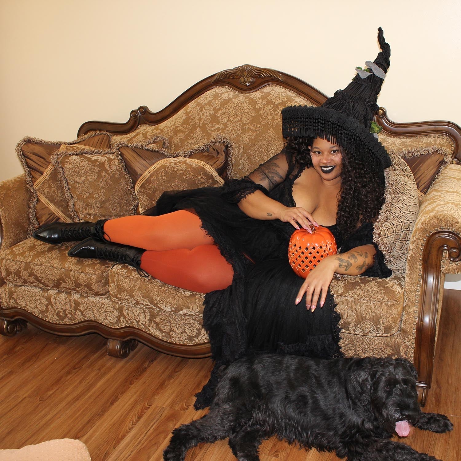 80 Denier Duo Tights - Pumpkin Pie - Image 5