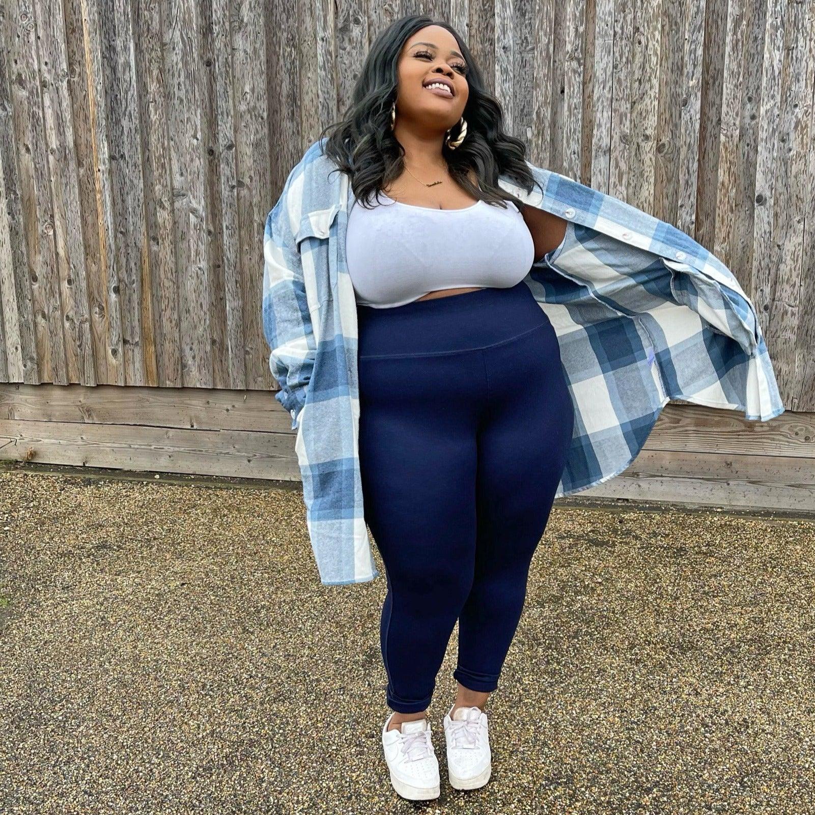 Squat Proof Leggings (Short) - Navy