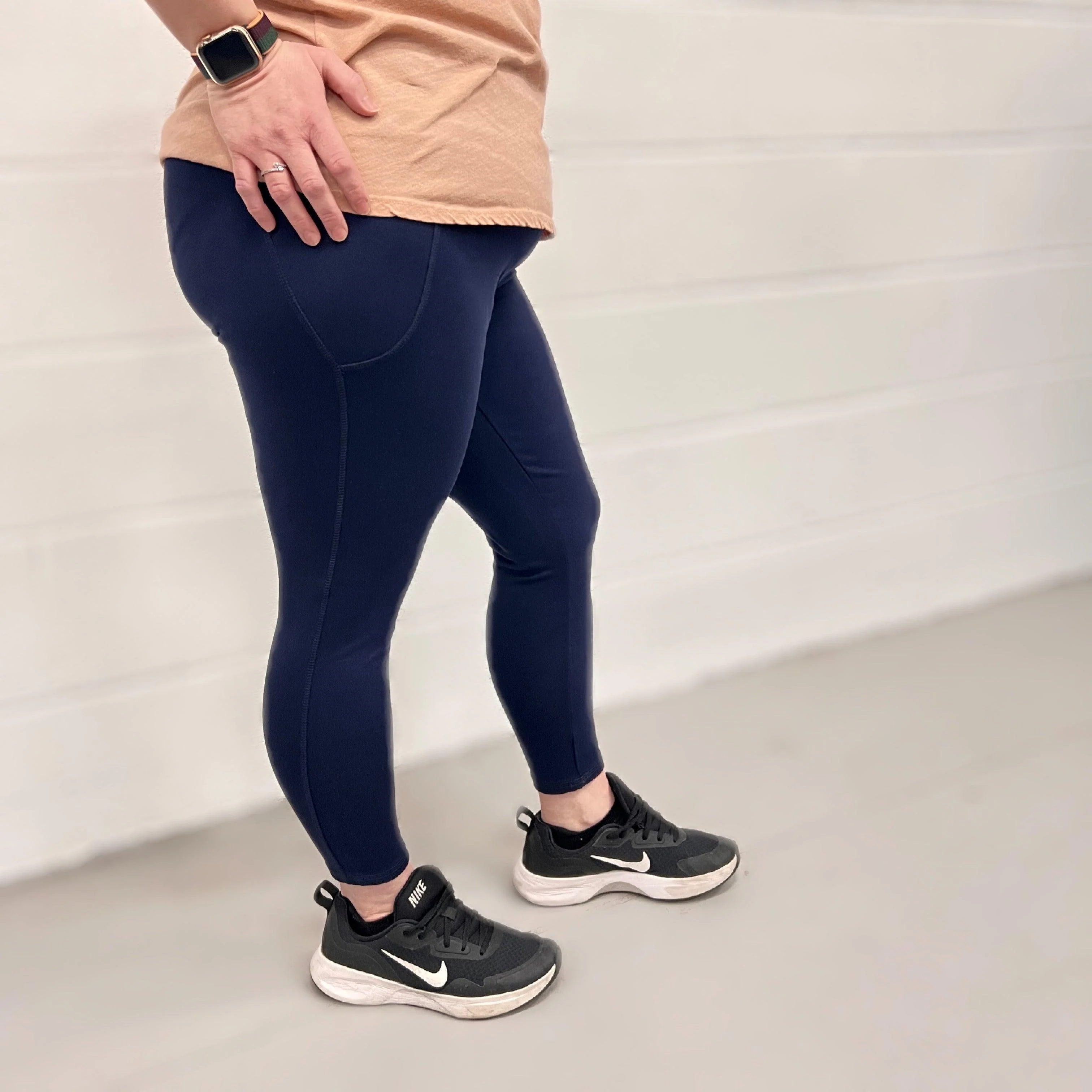 Squat Proof Leggings (Short) - Navy - Image 11