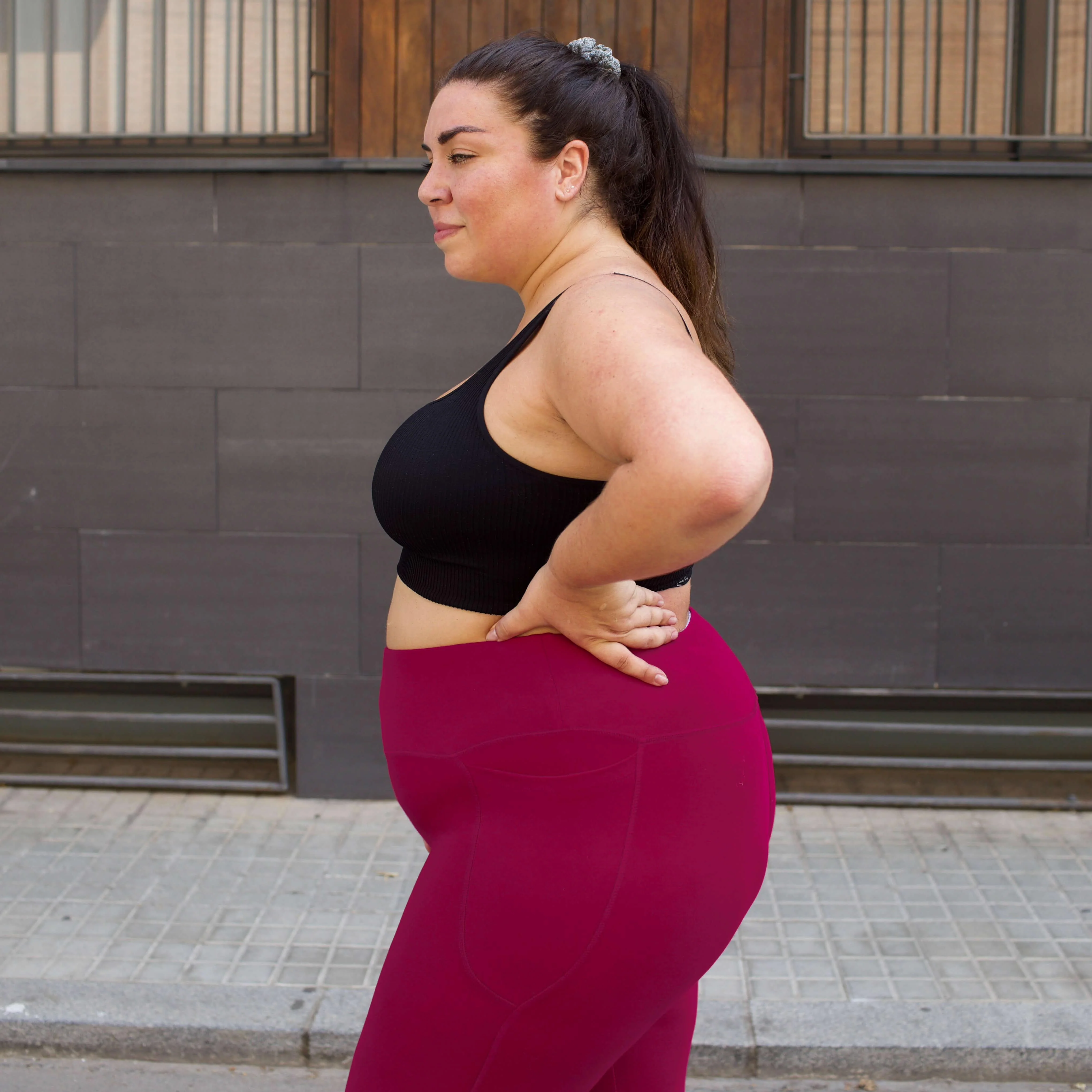 Squat Proof Leggings (Short) - Raspberry Pie - Image 10