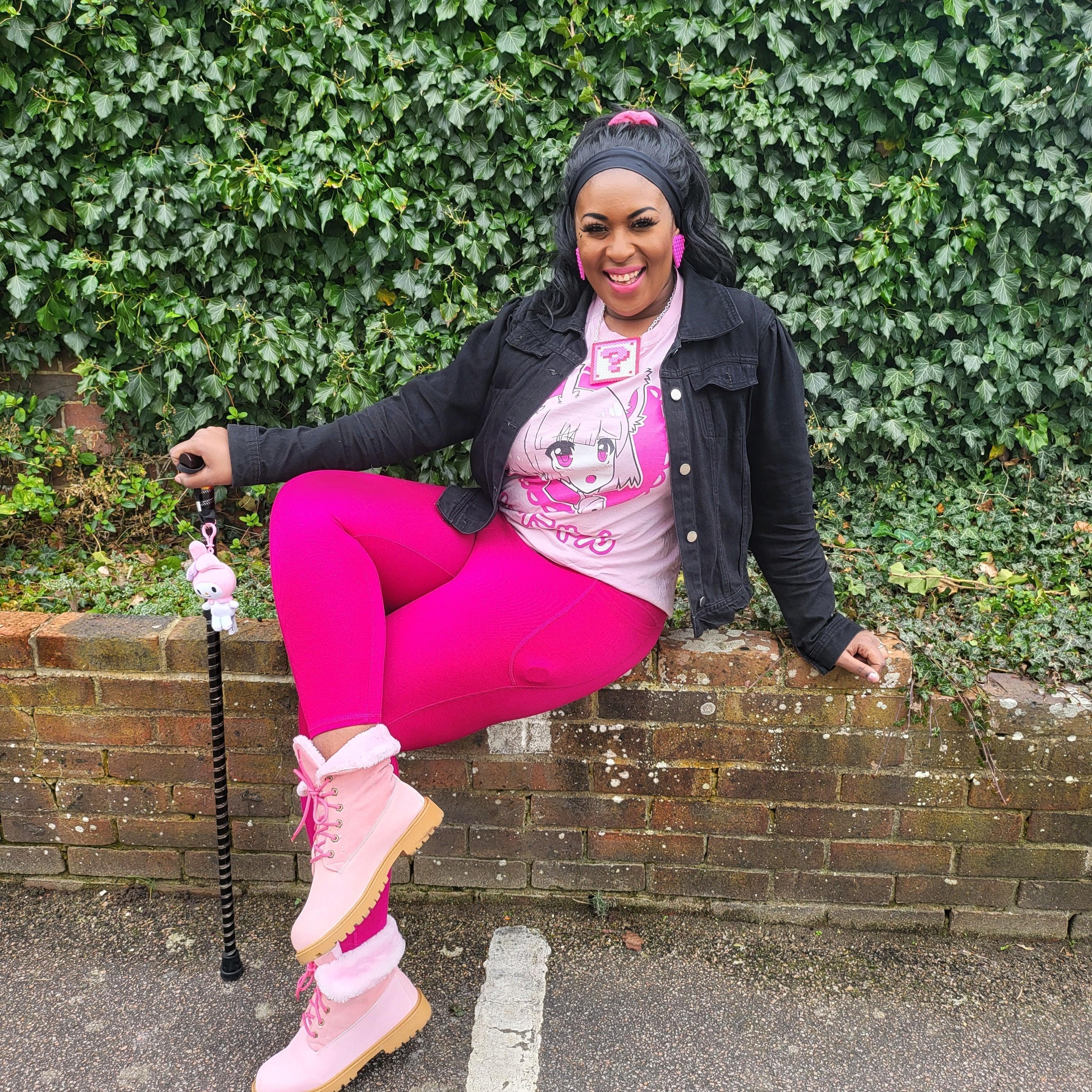 Squat Proof Leggings (Short) - Raspberry Pie - Image 11