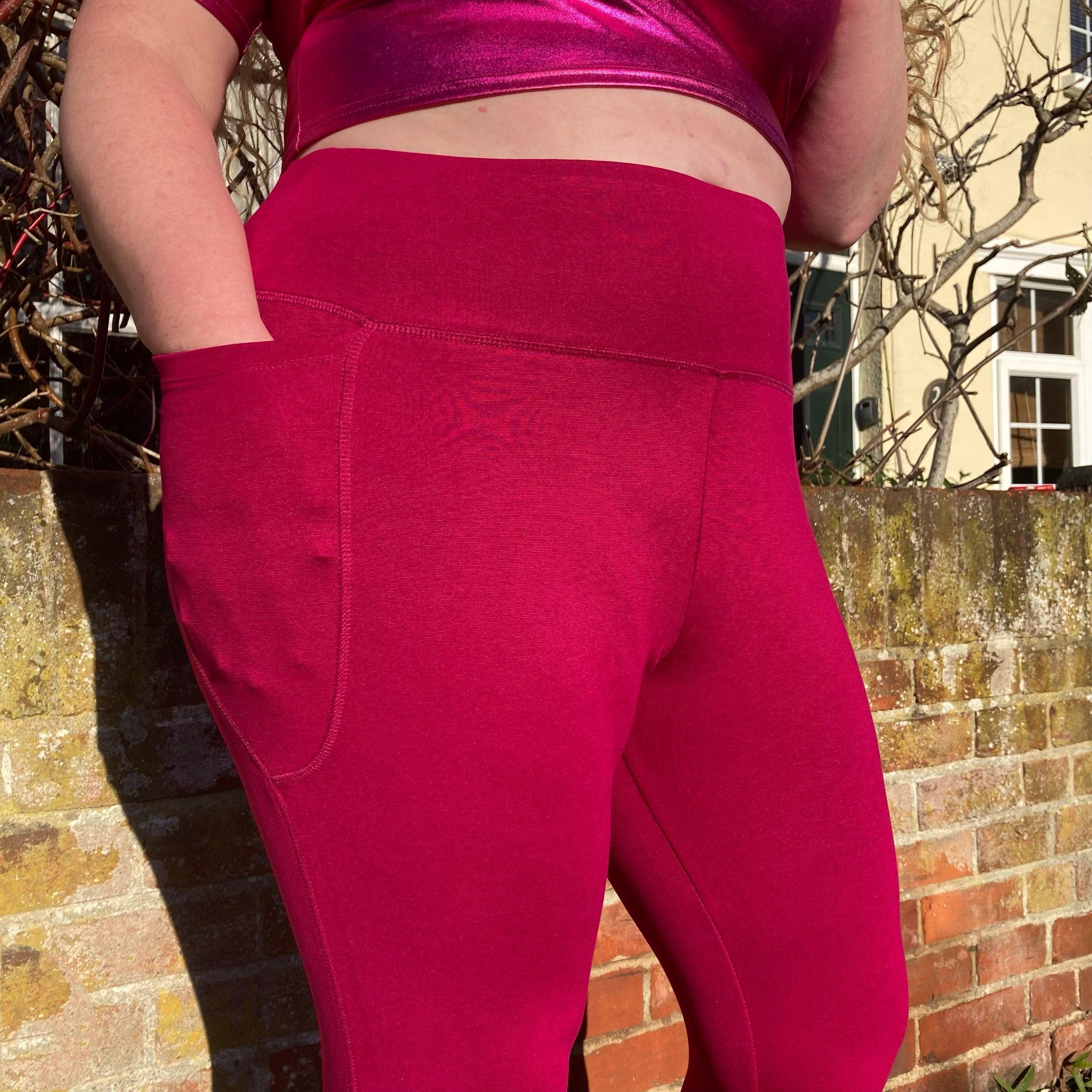 Squat Proof Leggings (Short) - Raspberry Pie - Image 15