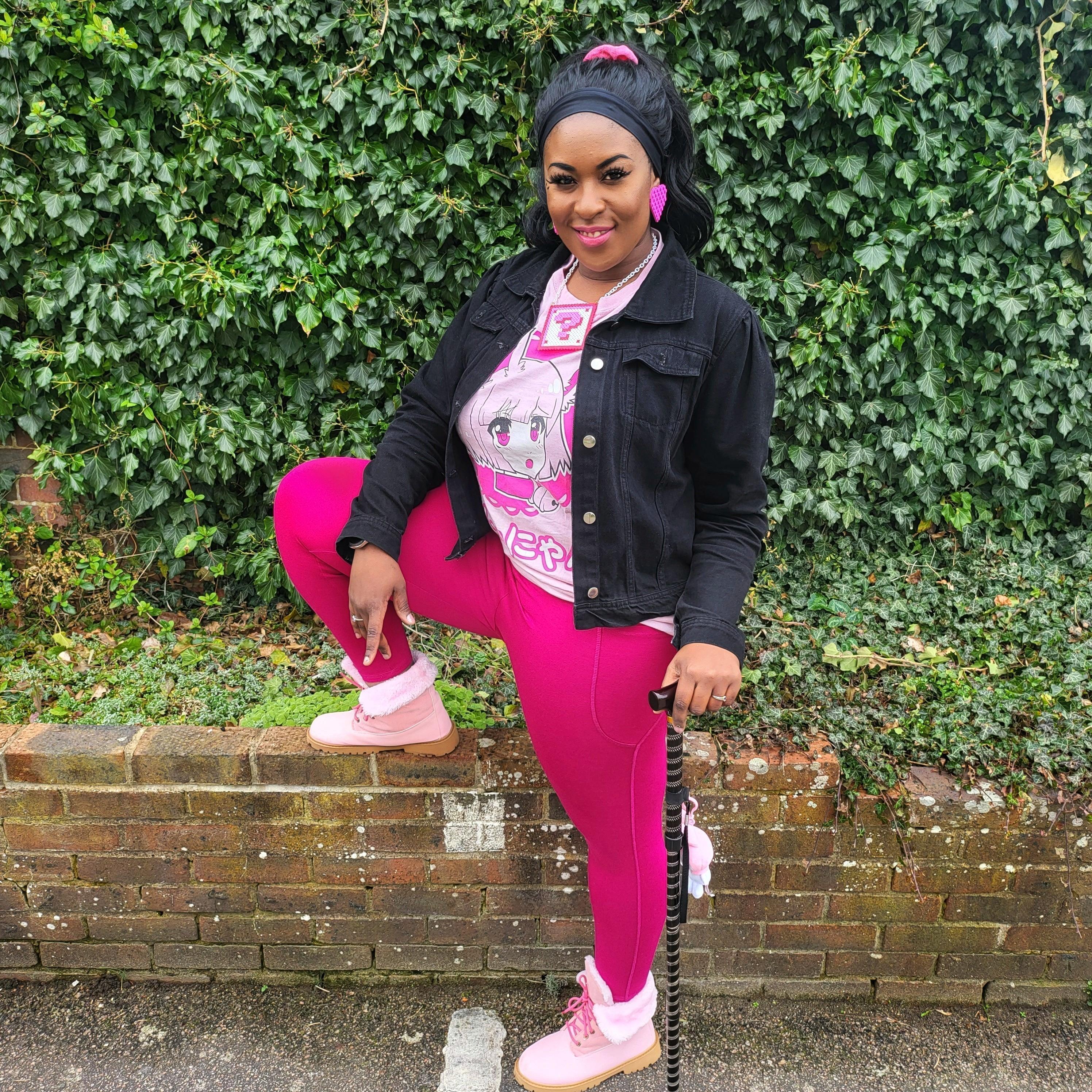 Squat Proof Leggings (Short) - Raspberry Pie - Image 17