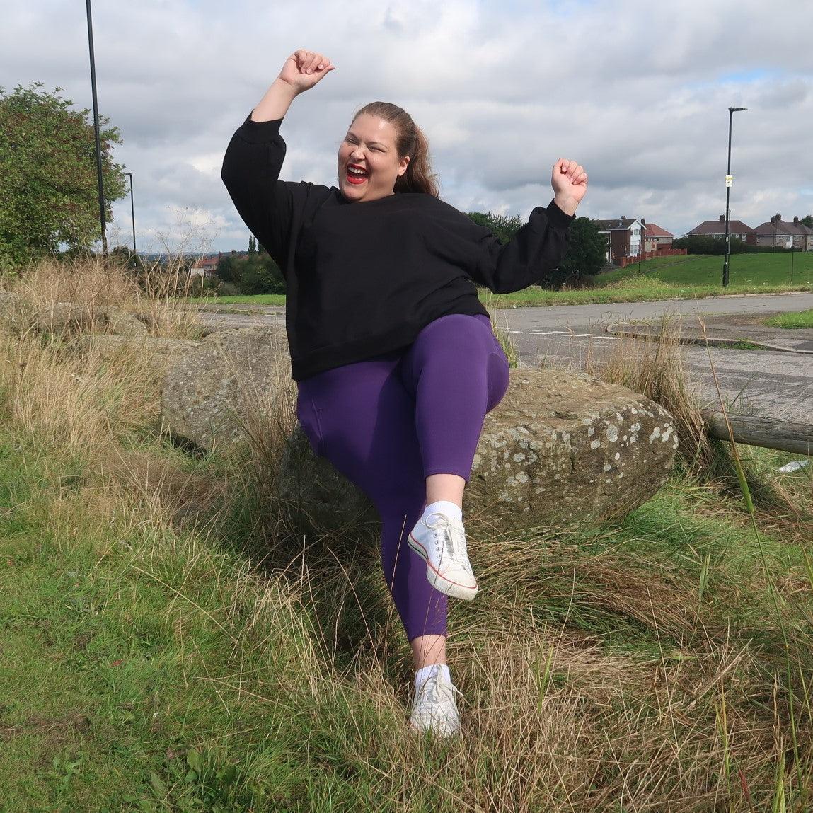 Squat Proof Leggings (Short) - Suffragette Purple - Image 10