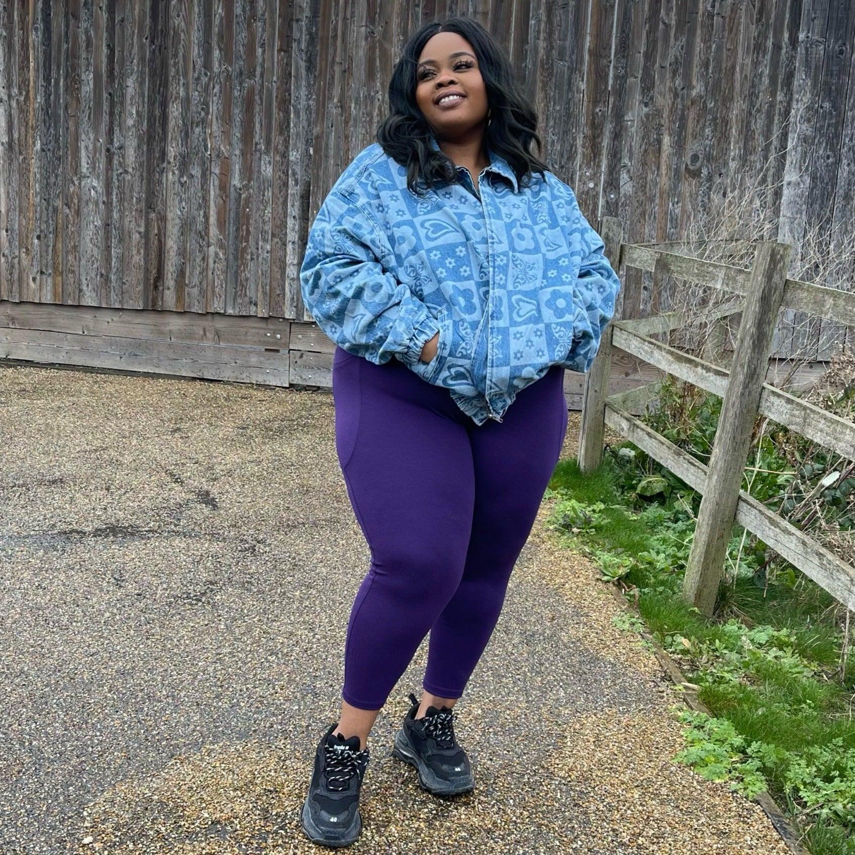 Squat Proof Leggings (Short) - Suffragette Purple - Image 12
