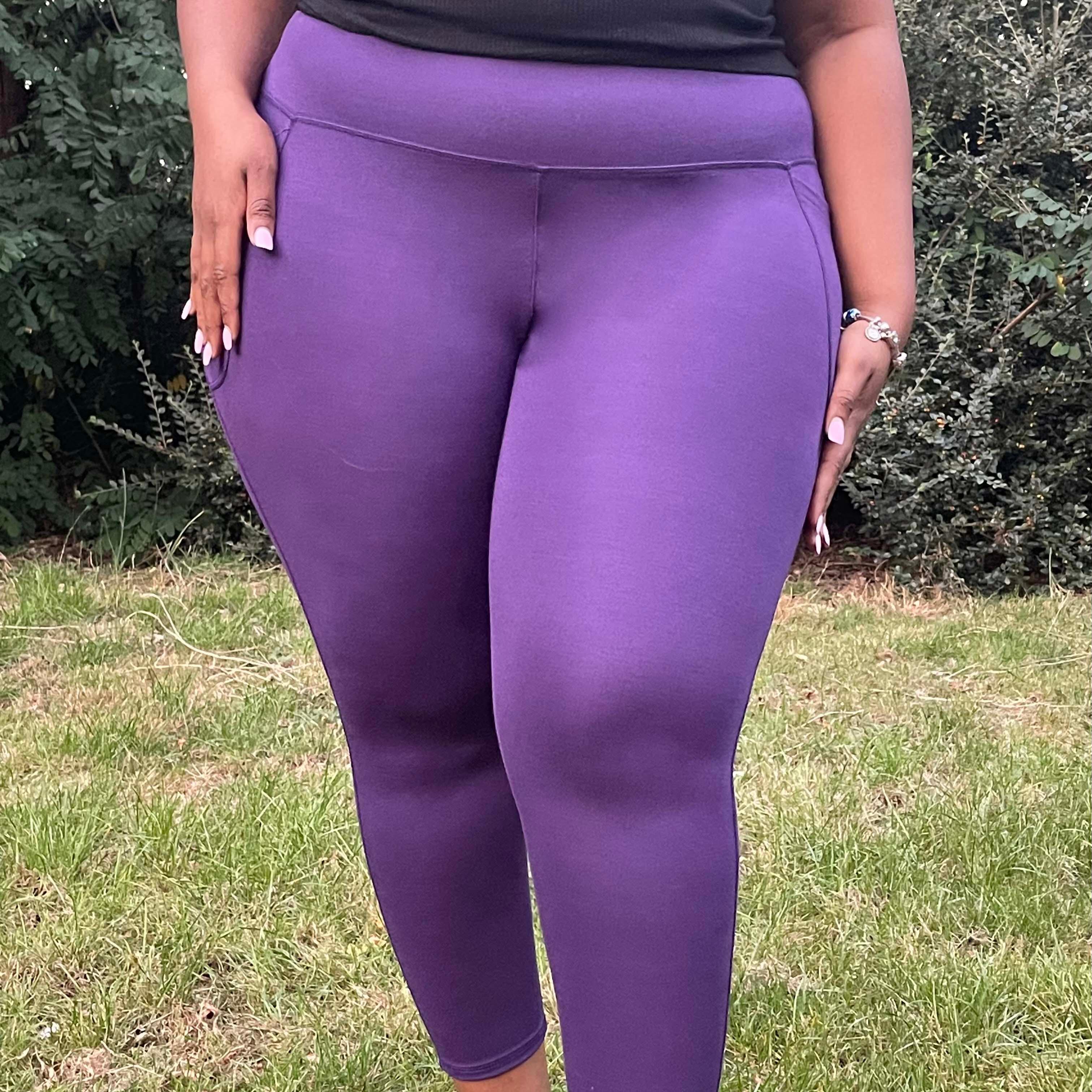 Squat Proof Leggings (Short) - Suffragette Purple - Image 5