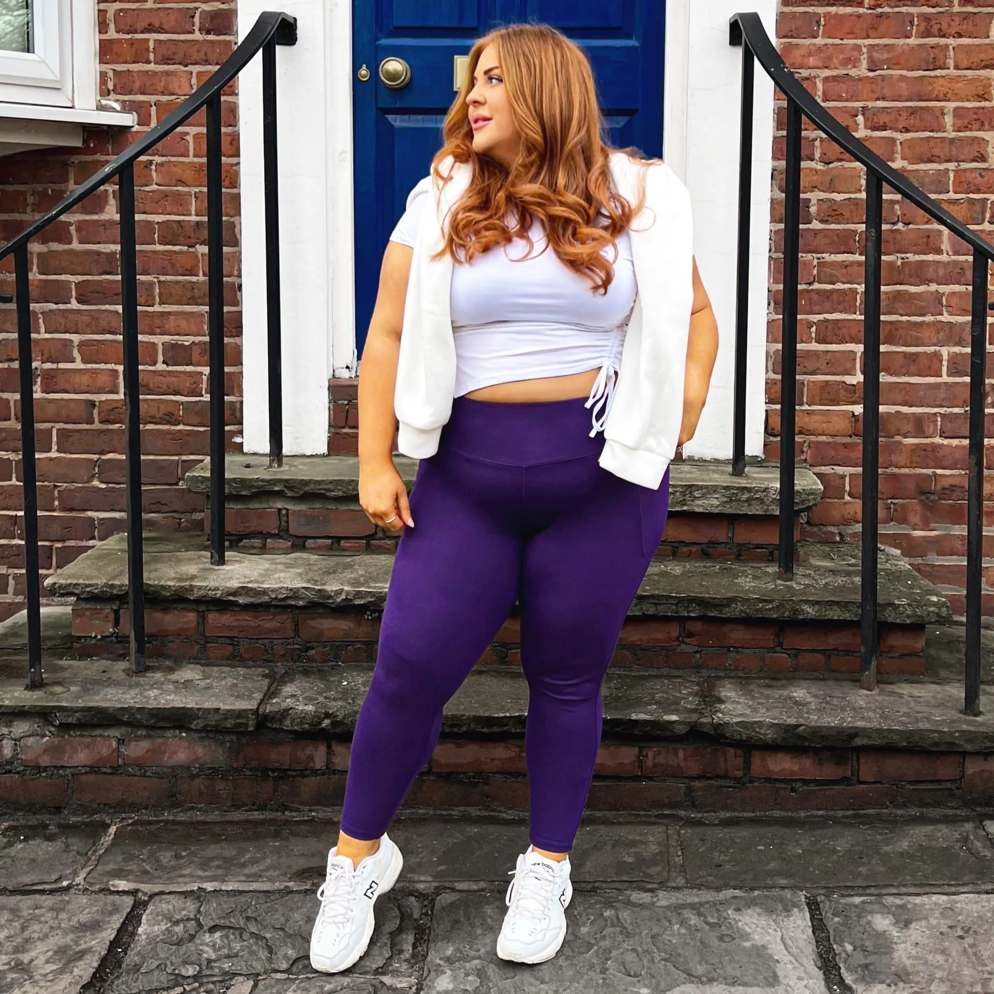 Squat Proof Leggings (Short) - Suffragette Purple - Image 6