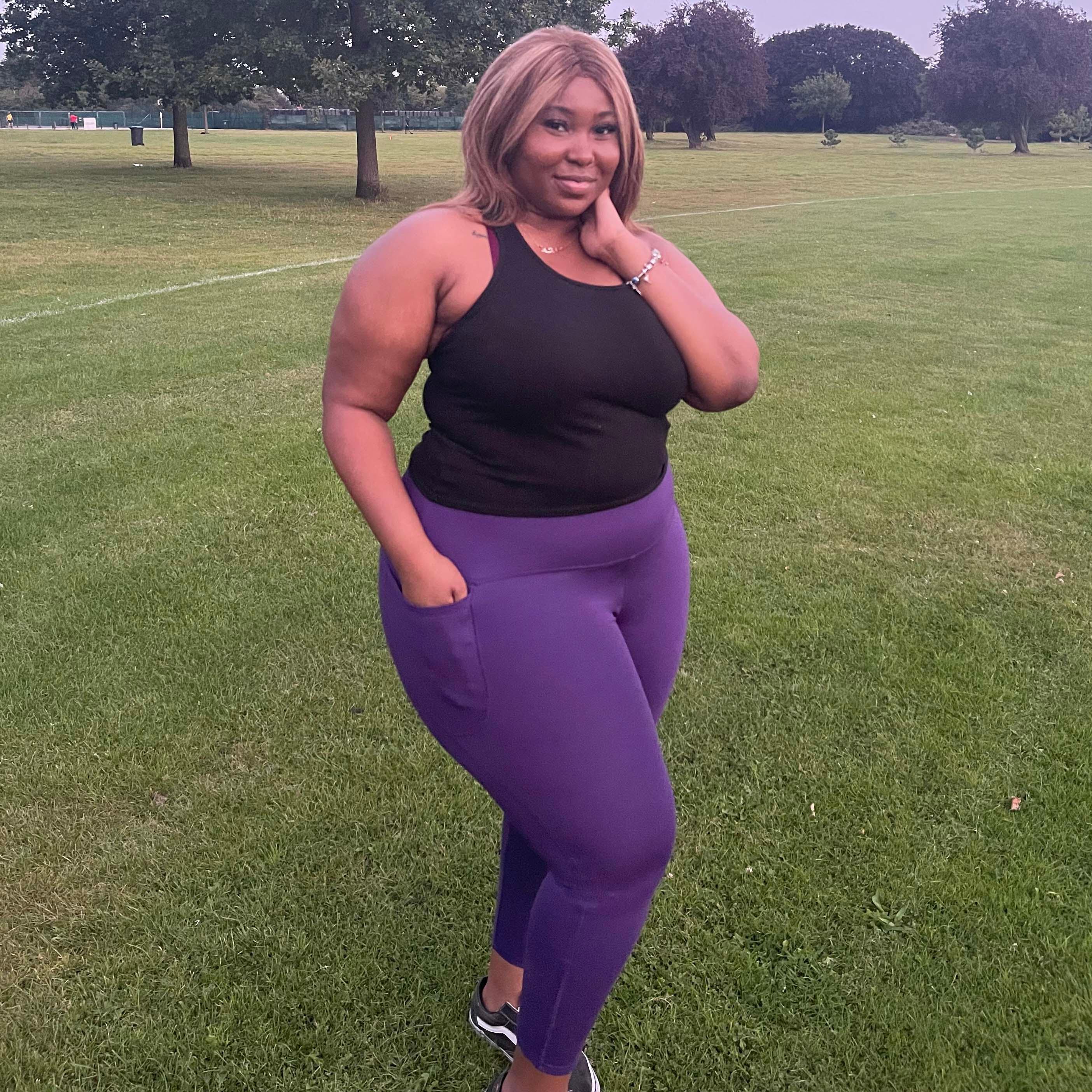 Squat Proof Leggings (Short) - Suffragette Purple - Image 8