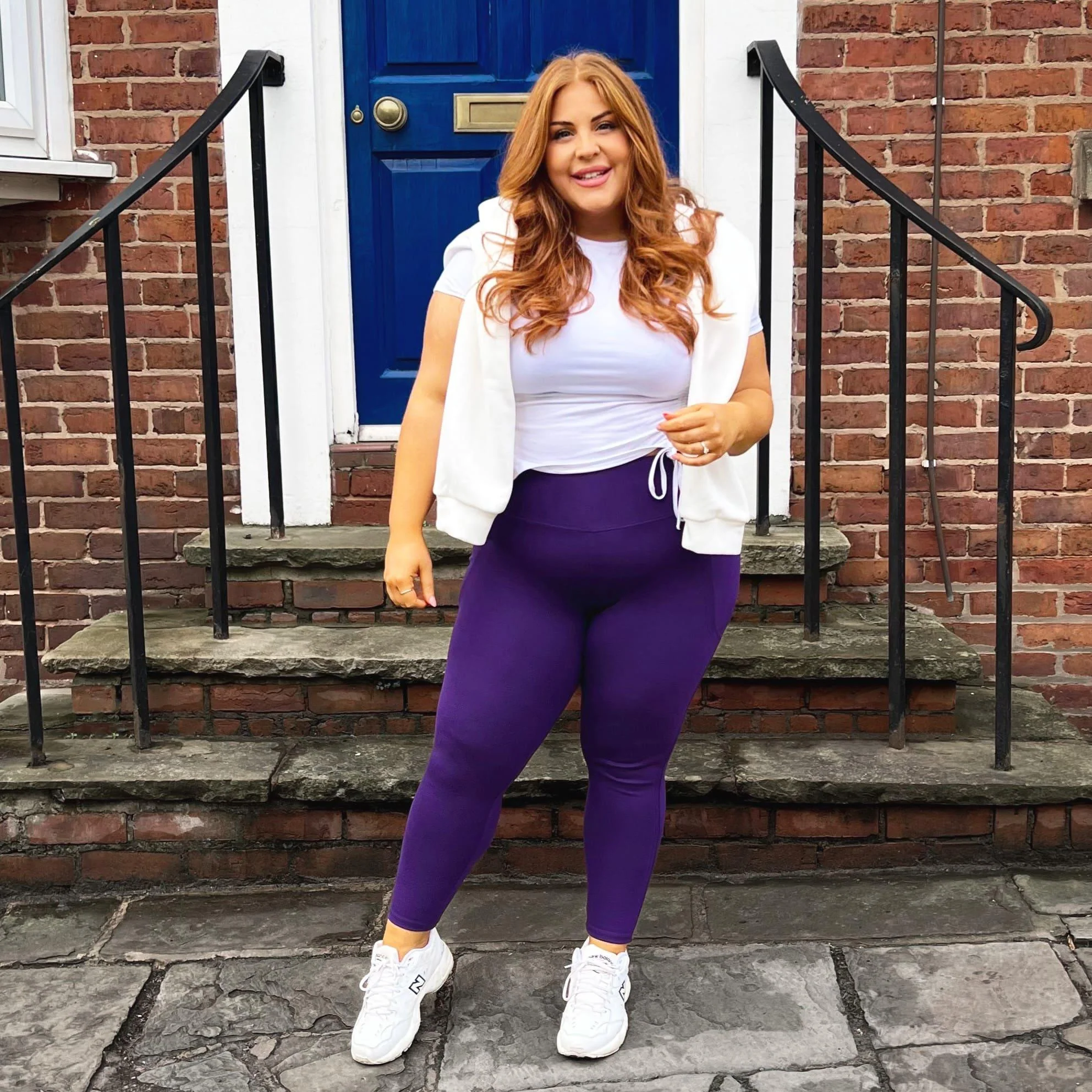 Squat Proof Leggings (Short) - Suffragette Purple - Image 9