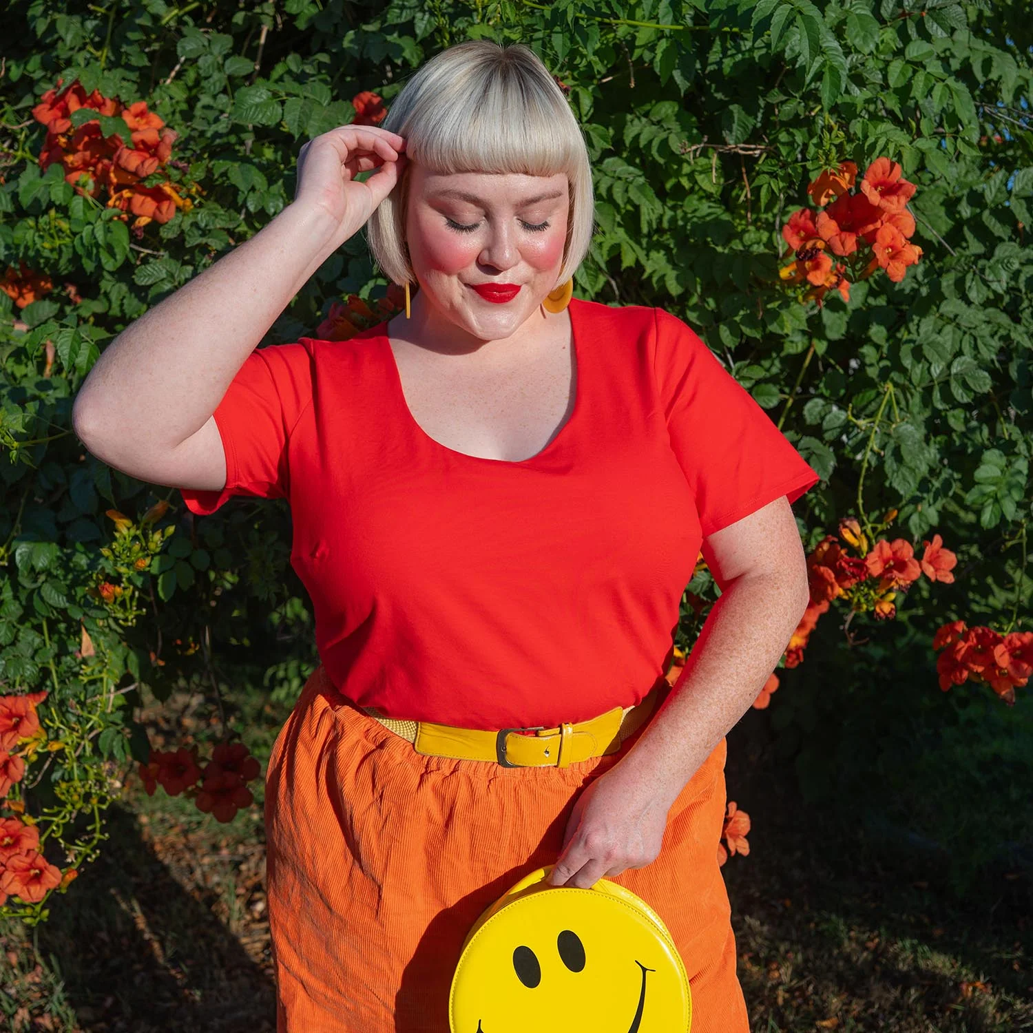 Short Sleeve Cotton Bodysuit - Sangria - Image 11