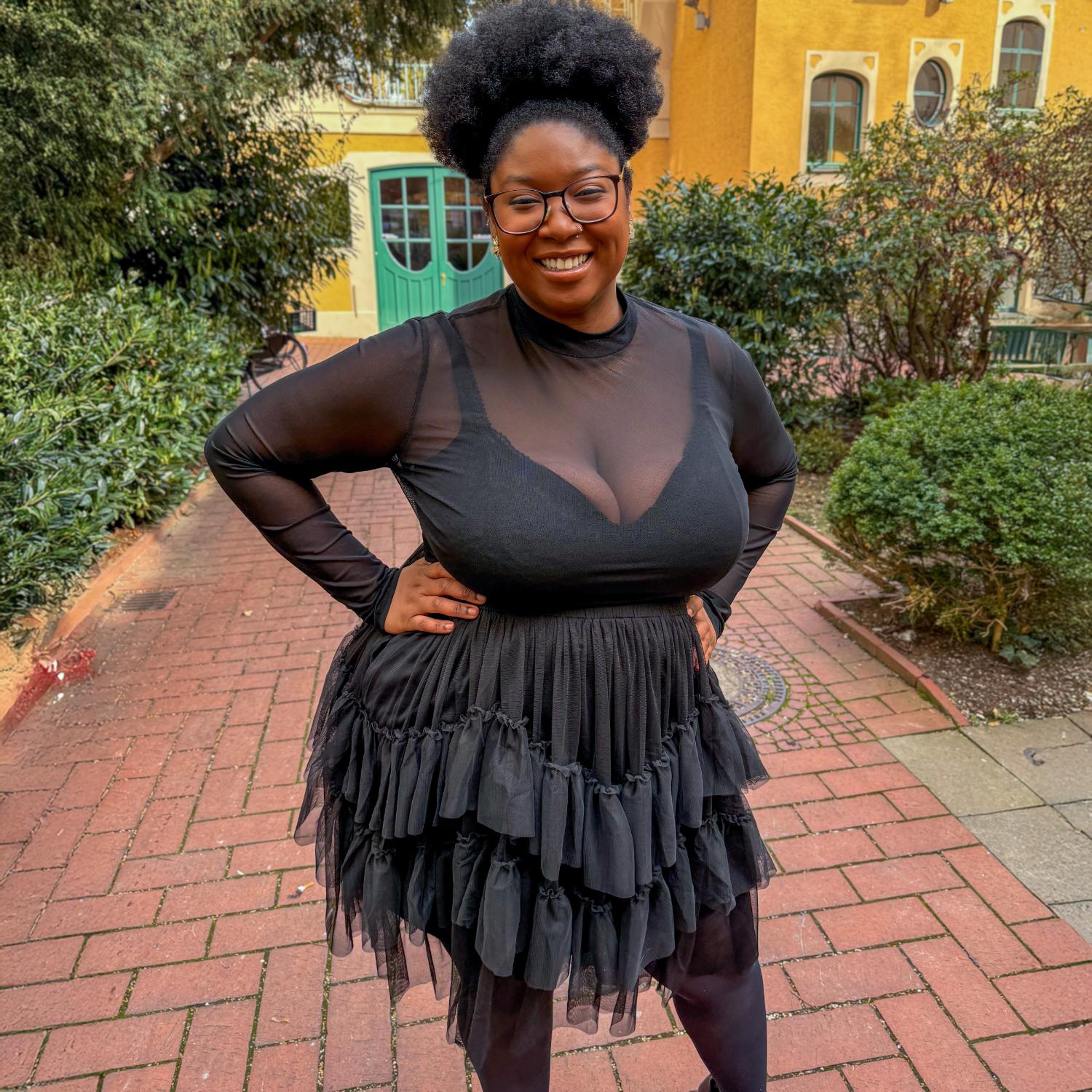 Mesh Skirt - Black - Image 13