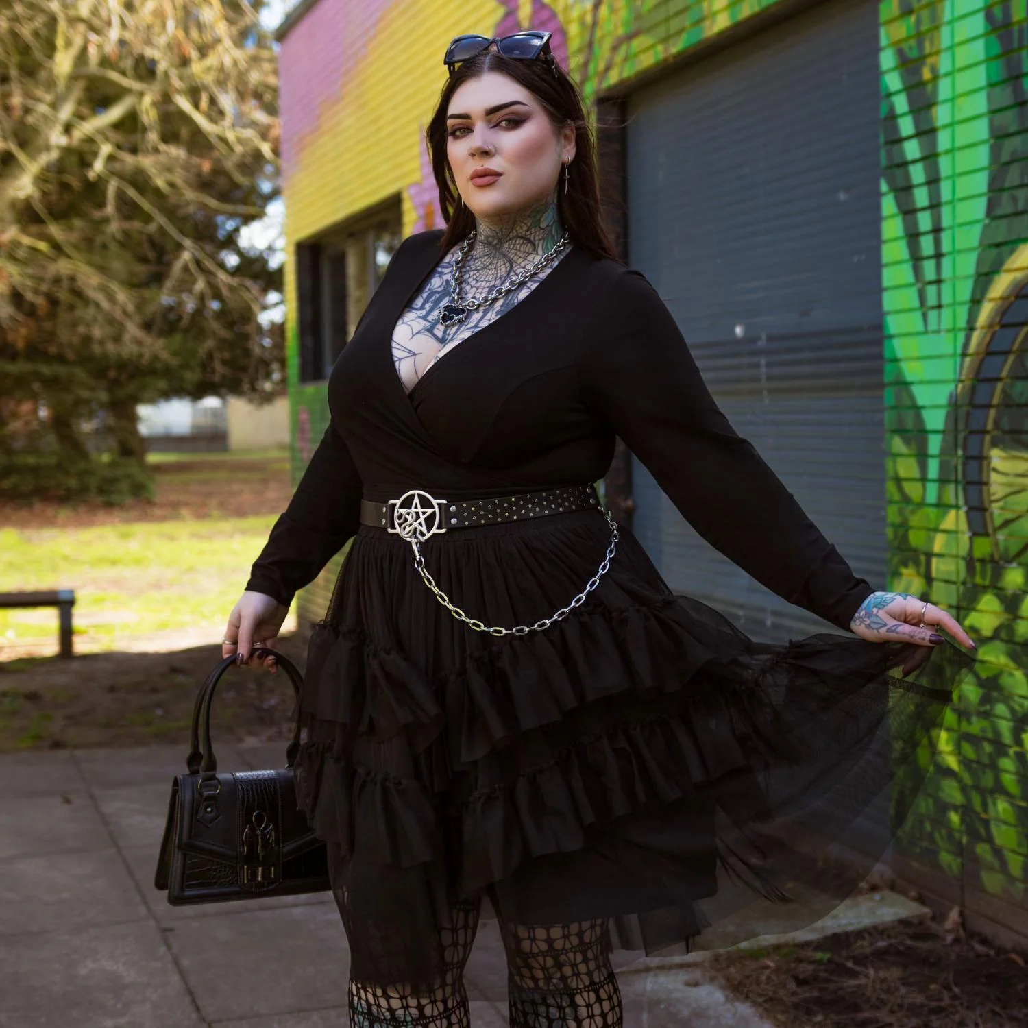 Mesh Skirt - Black - Image 14