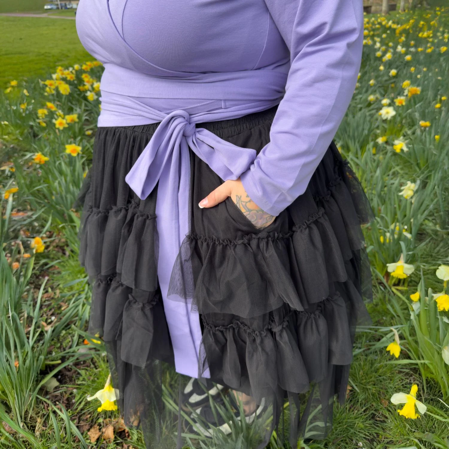 Mesh Skirt - Black - Image 15