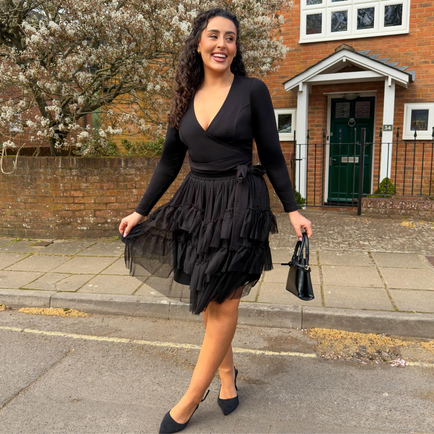 Mesh Skirt - Black - Image 2