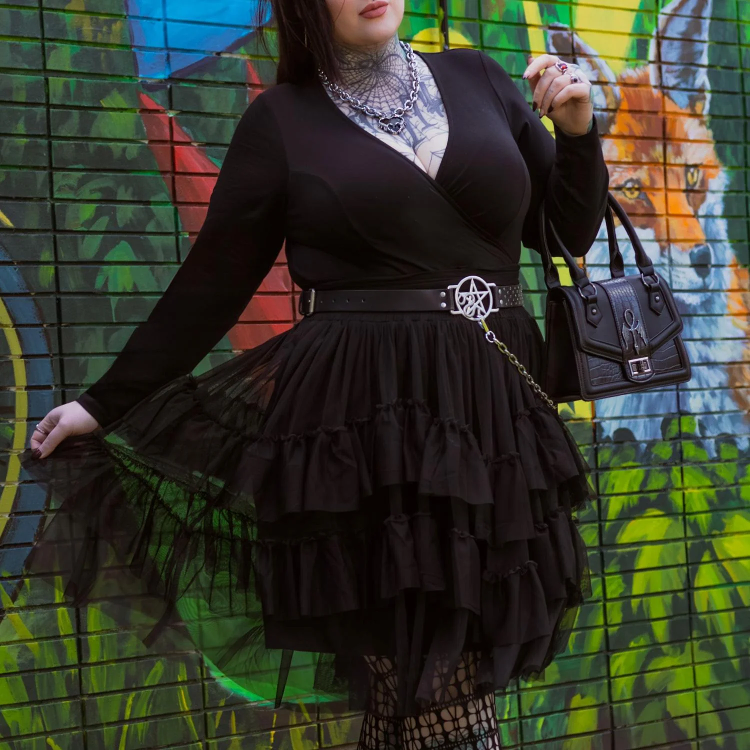 Mesh Skirt - Black - Image 5