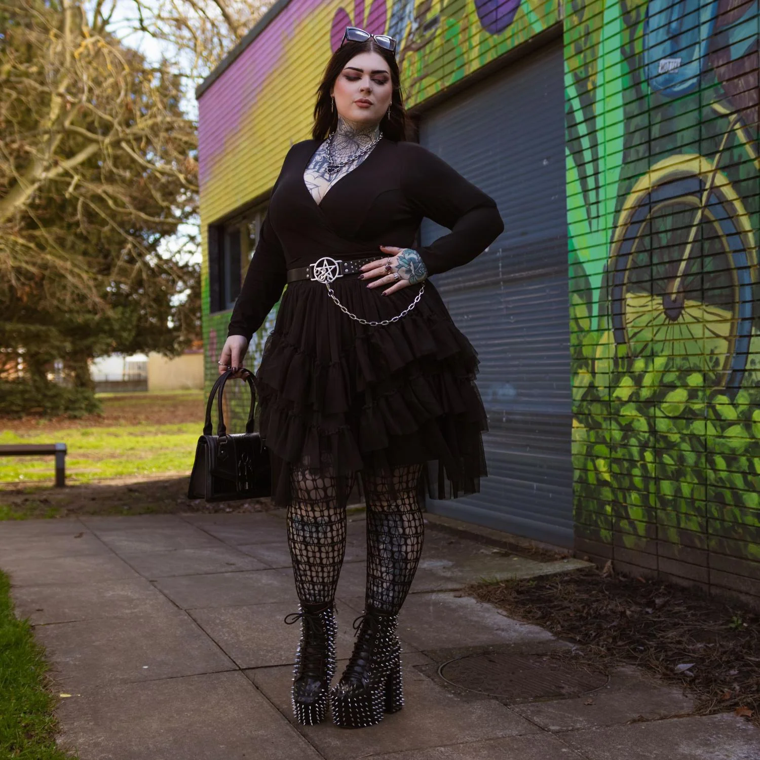 Mesh Skirt - Black - Image 6
