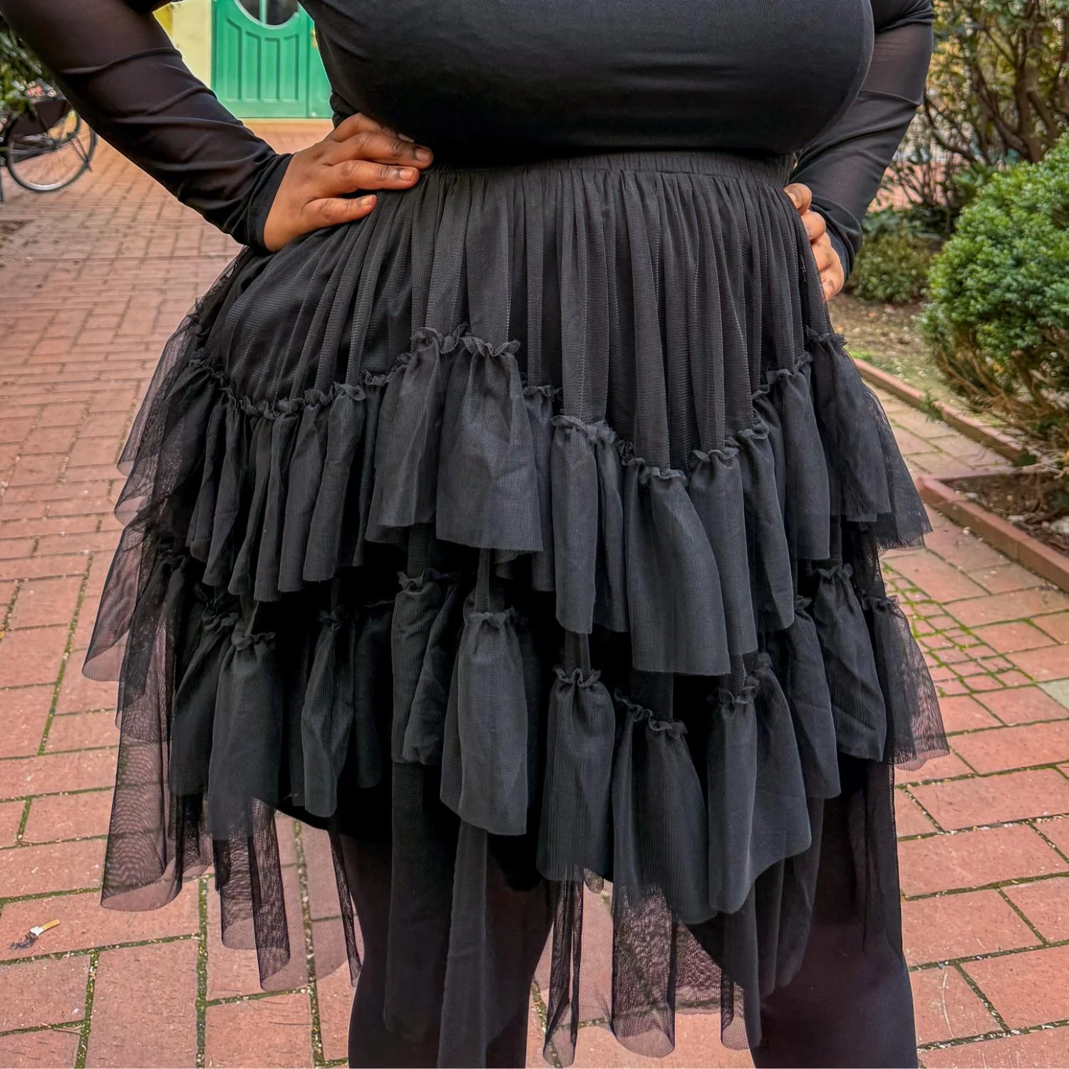 Mesh Skirt - Black - Image 7